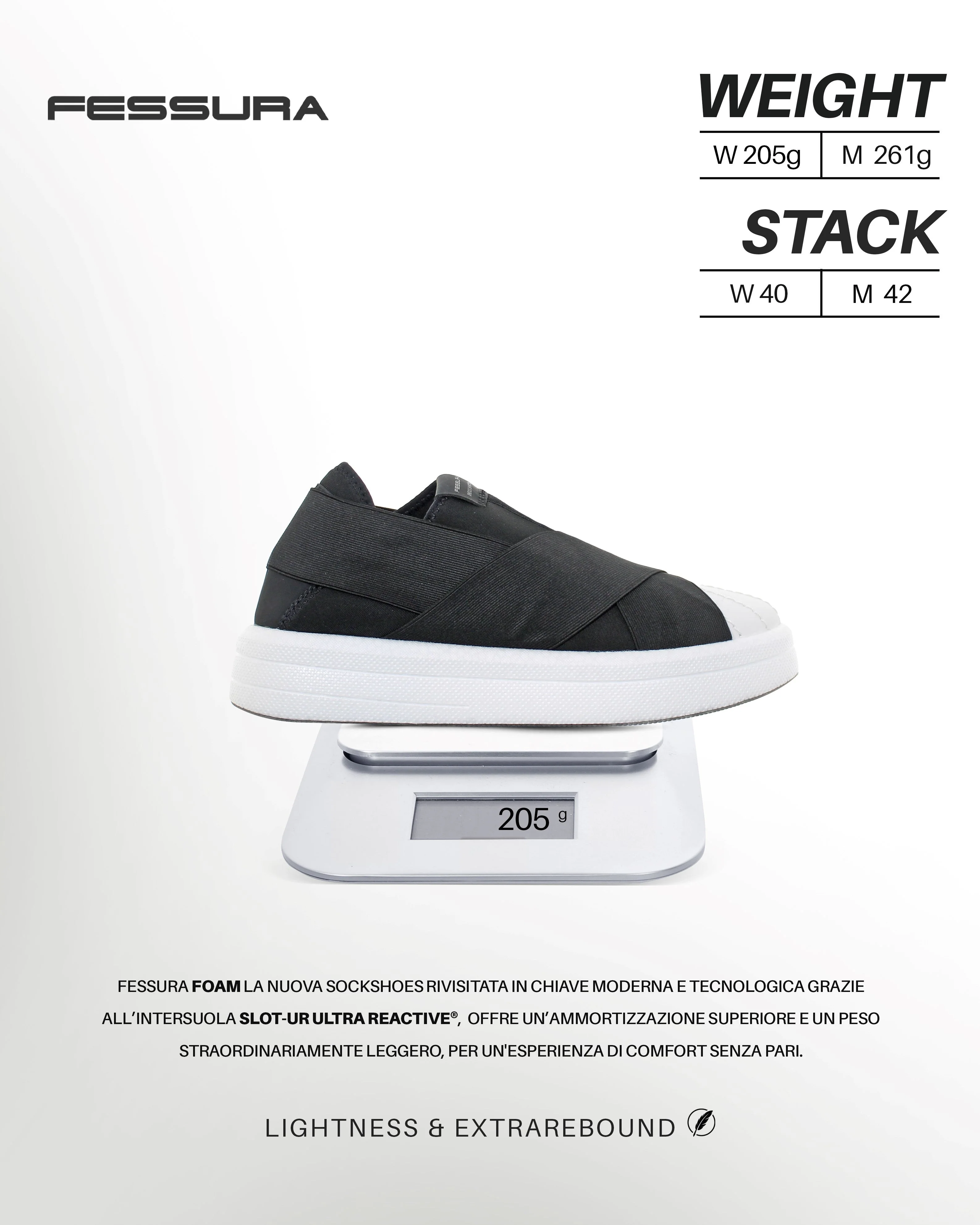 Fessura Italia Foam X 01 White-black Everyday Sneakers