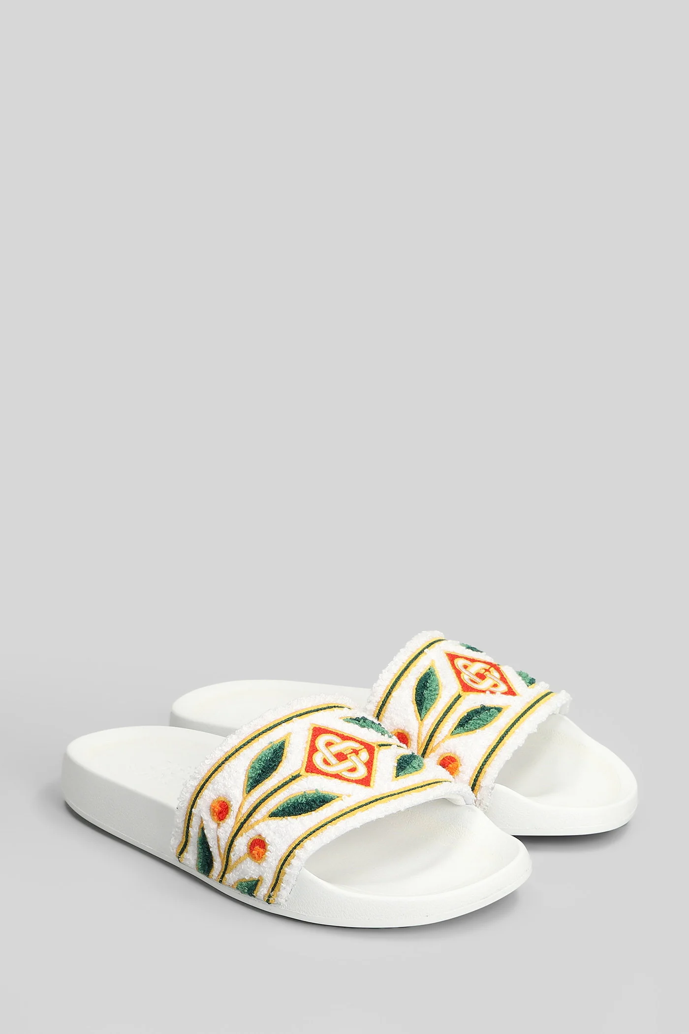 Casablanca Terry slider Flats in white polyester Scarpe