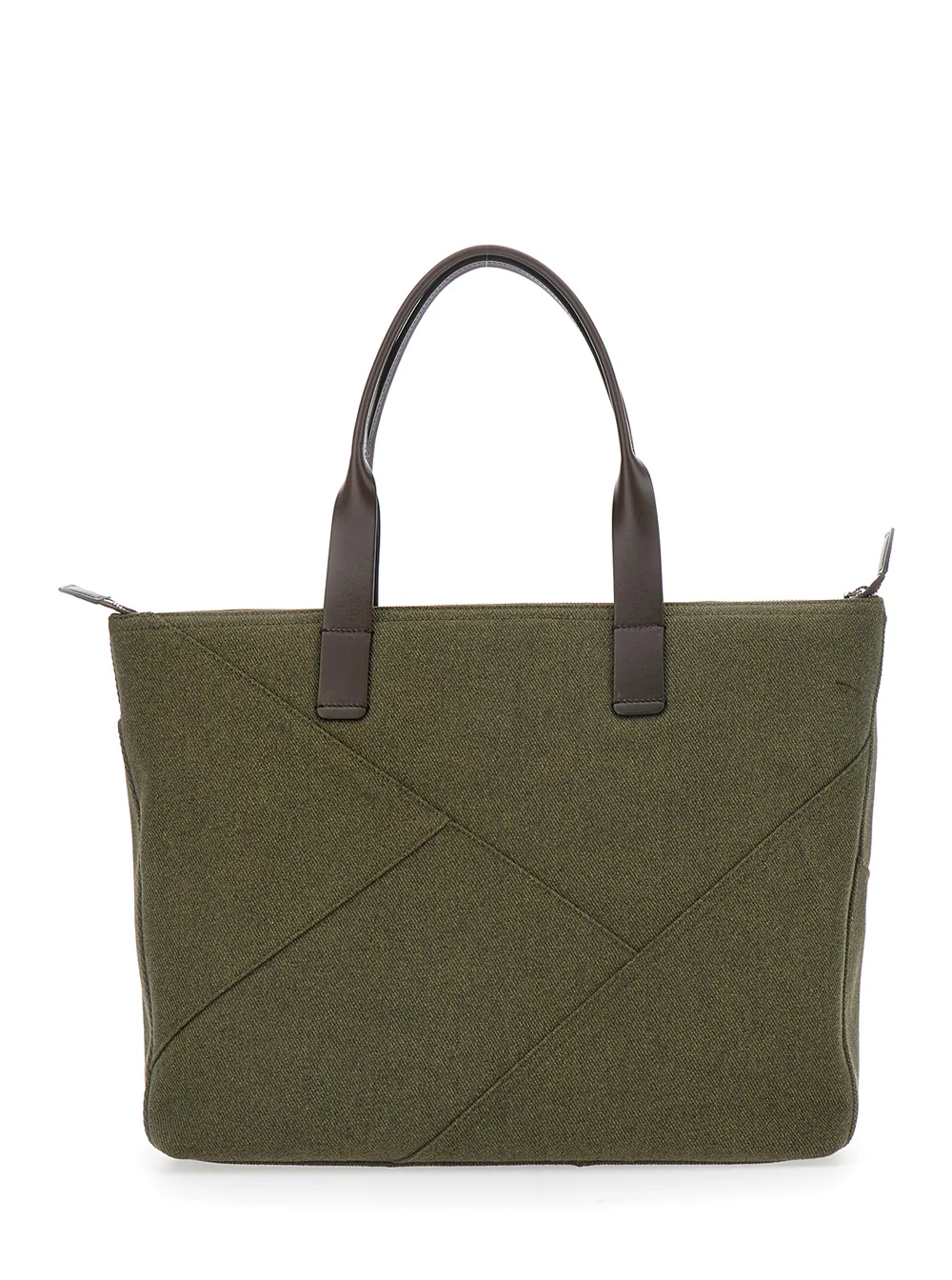 Dolce & Gabbana Adamo Green Shopper Bag with All-Over Print in Cotton Man Calf Tote