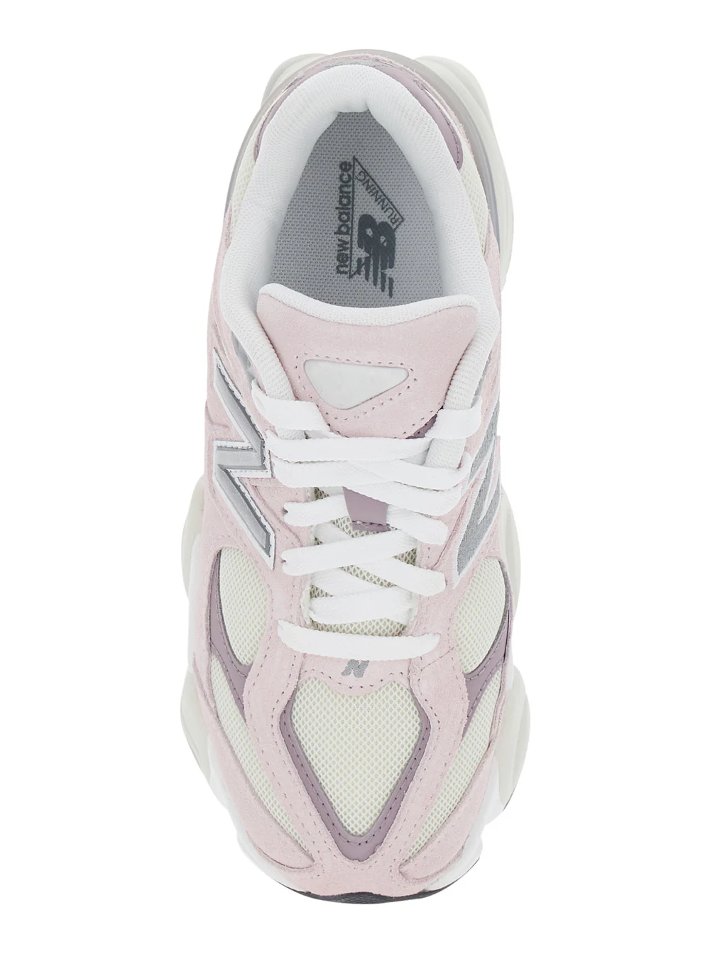 New Balance Kids Pink Sneakers 9060 lifestyle with Leather Upper and Sporty Design for Women Leather/textile