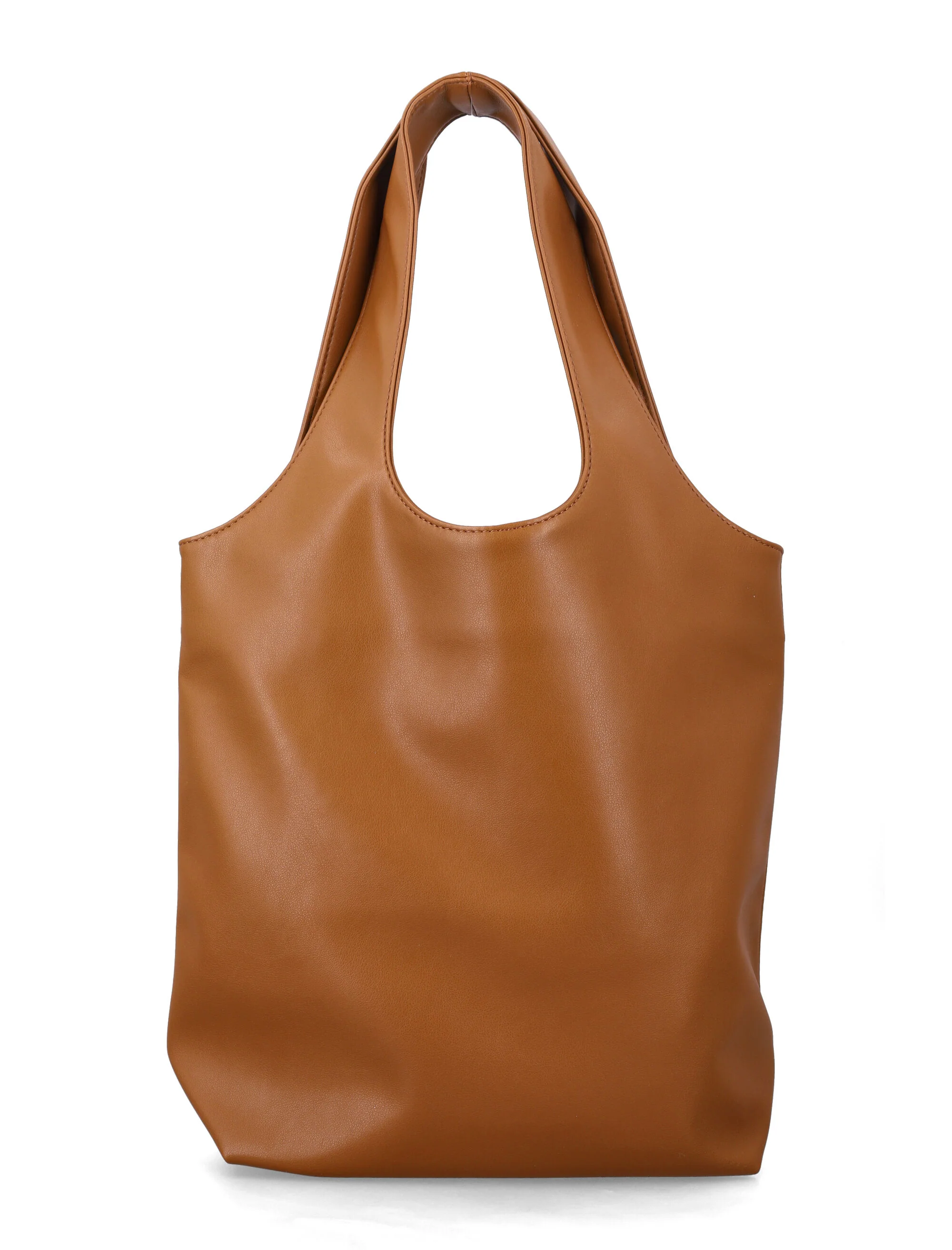A.P.C. Ninon black small faux leather tote Camel Polyurethane