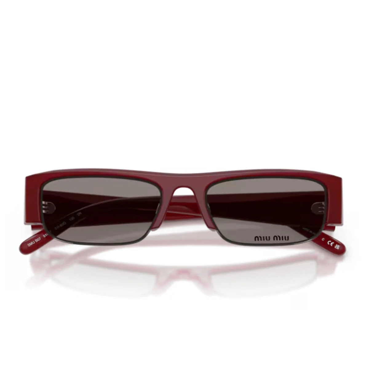 Miu Miu Miu 0mu B07s Burgundy Acetato Sunglasses