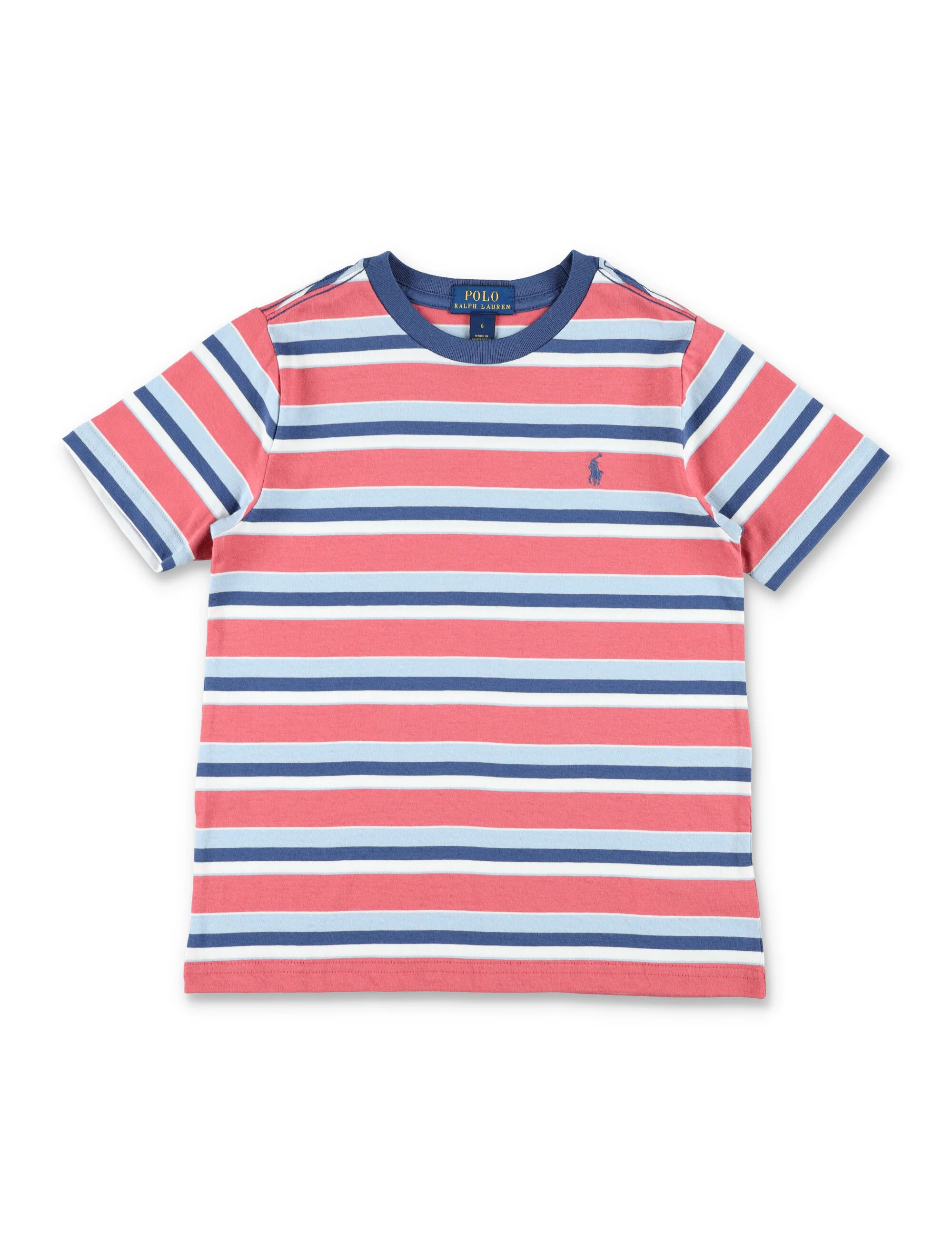Polo Ralph Lauren Kids Classic Cotton Striped T-Shirt Red/navy Tshirt