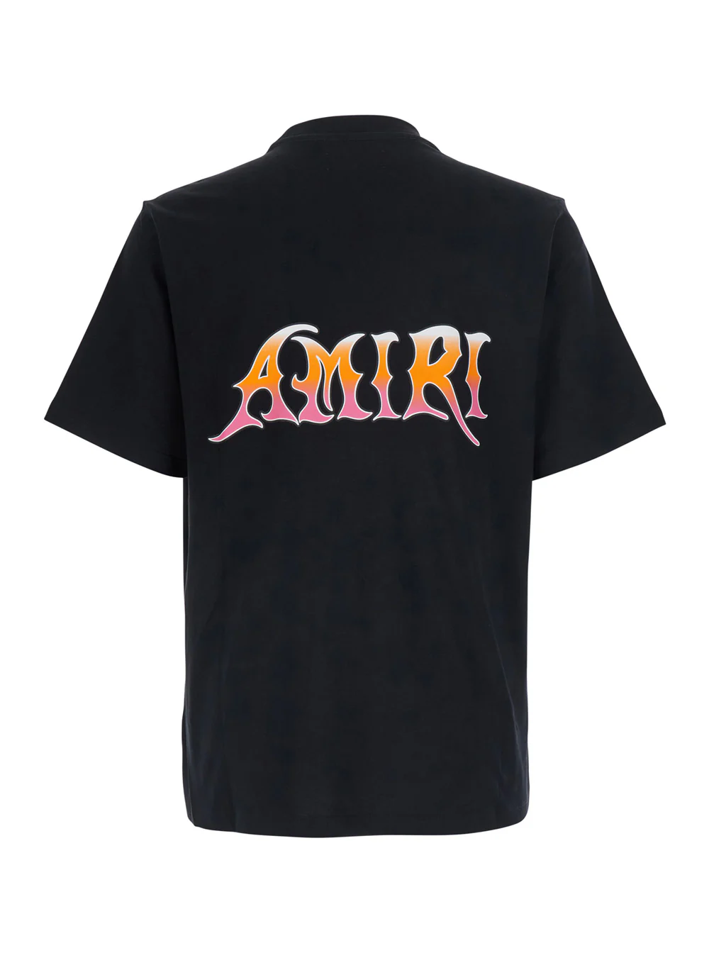 Amiri Black T-Shirt With Ma Surf Print On The Front Cotton Men Tshirts And Polo Shirts