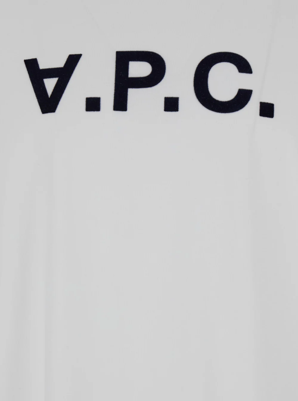 A.P.C. white Oversized T-shirt with logo print on the front in cotton man Biological Tshirts And Polo Shirts