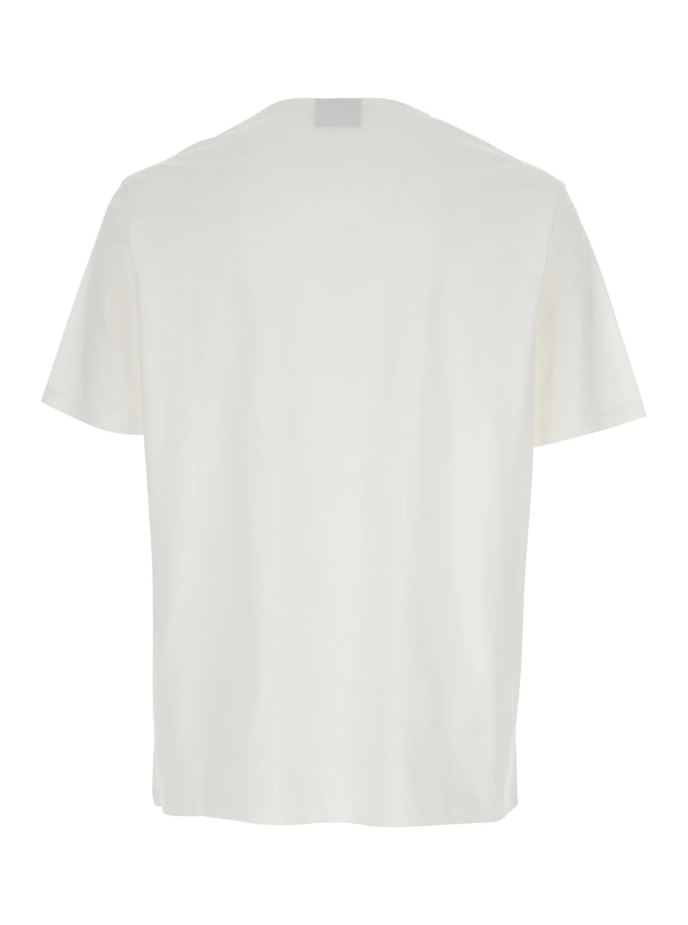 Emporio Armani White T-Shirt with Logo Embroidery on the Front for Men Cotton Tshirts And Polo Shirts