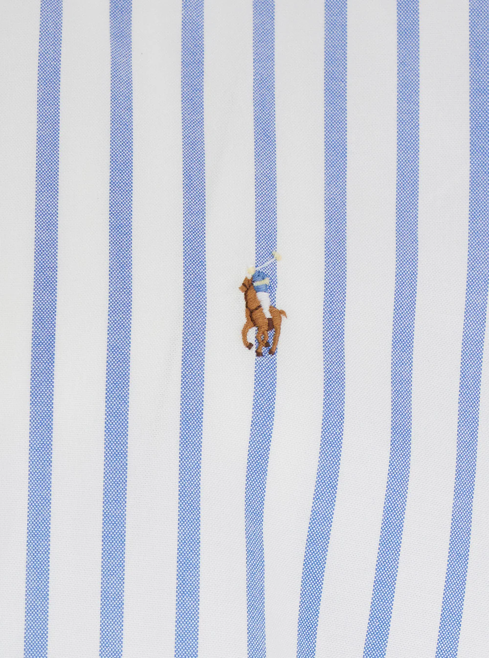 Polo Ralph Lauren Light Blue Shirt With Pony Embroidery On The Front And All-Over Striped Motif In Cotton For Men Blouses