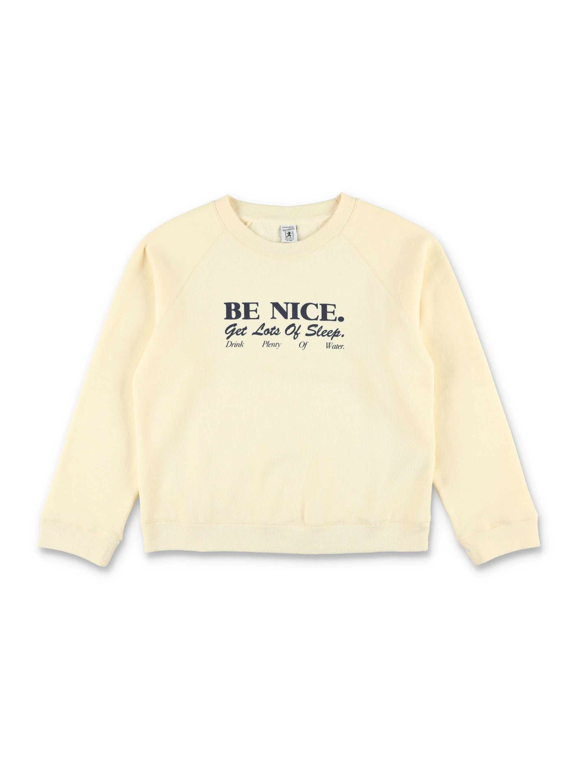 Sporty & Rich Be Nice Kids Sweatshirt Cream Almond Cotton