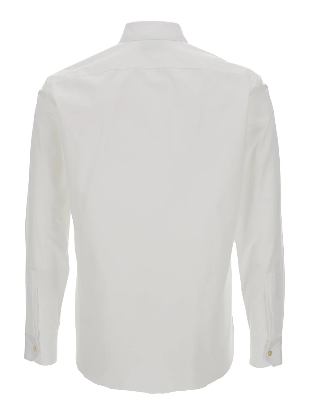 Saint Laurent White Pointed Collar Long Sleeve Shirt in Cotton Man And Blouses