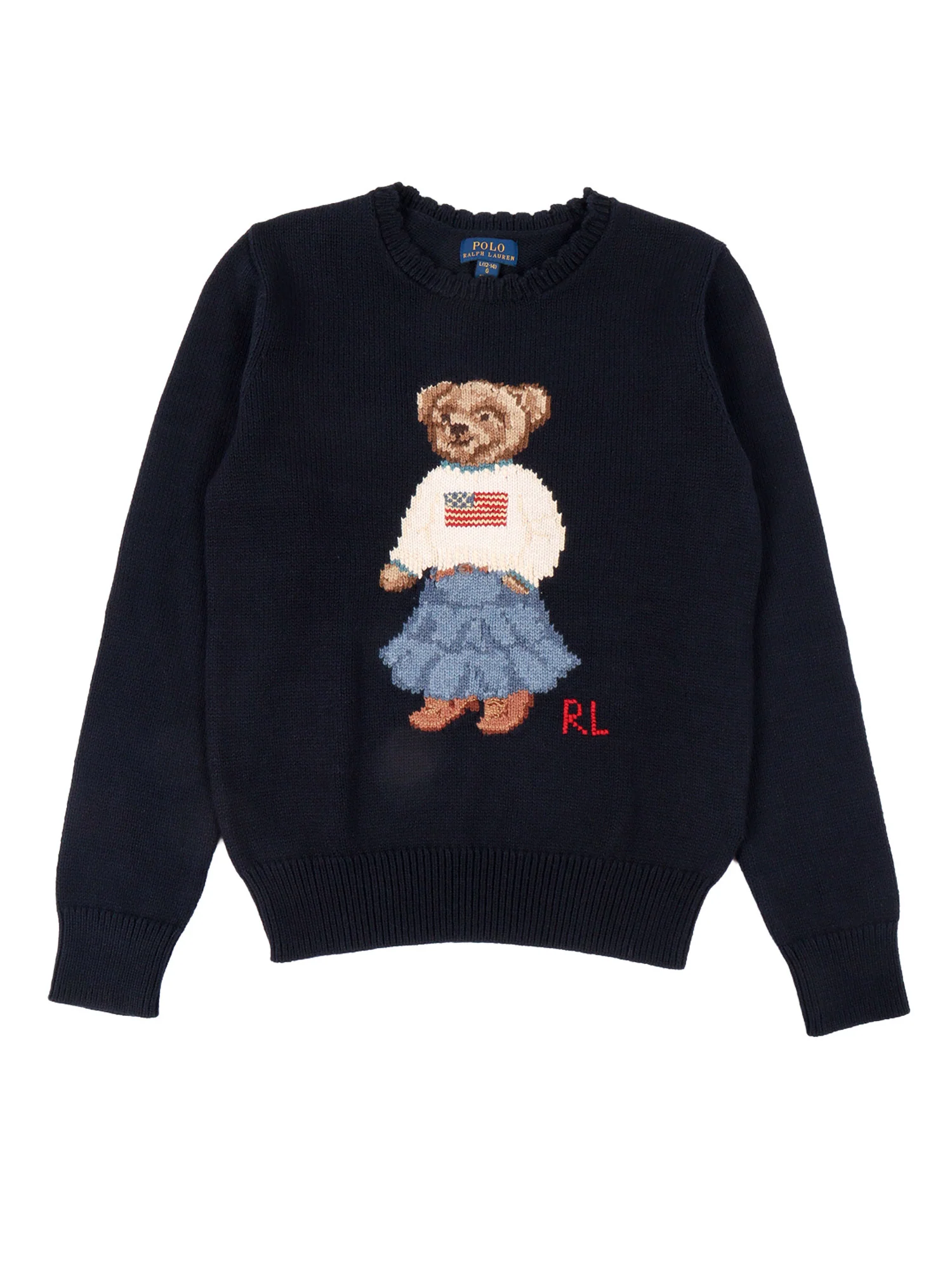 Polo Ralph Lauren ICONIC BEAR-TOPS-SWEATER Blue Cotton Crewneck