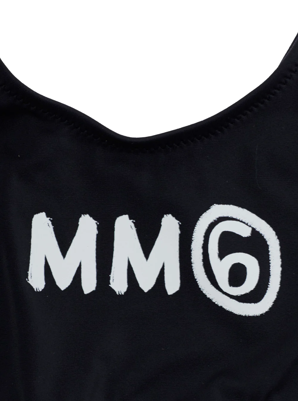 Mm6 Maison Margiela Kids Unisex Swimsuit with Black Nylon Details Elastane Beachwear