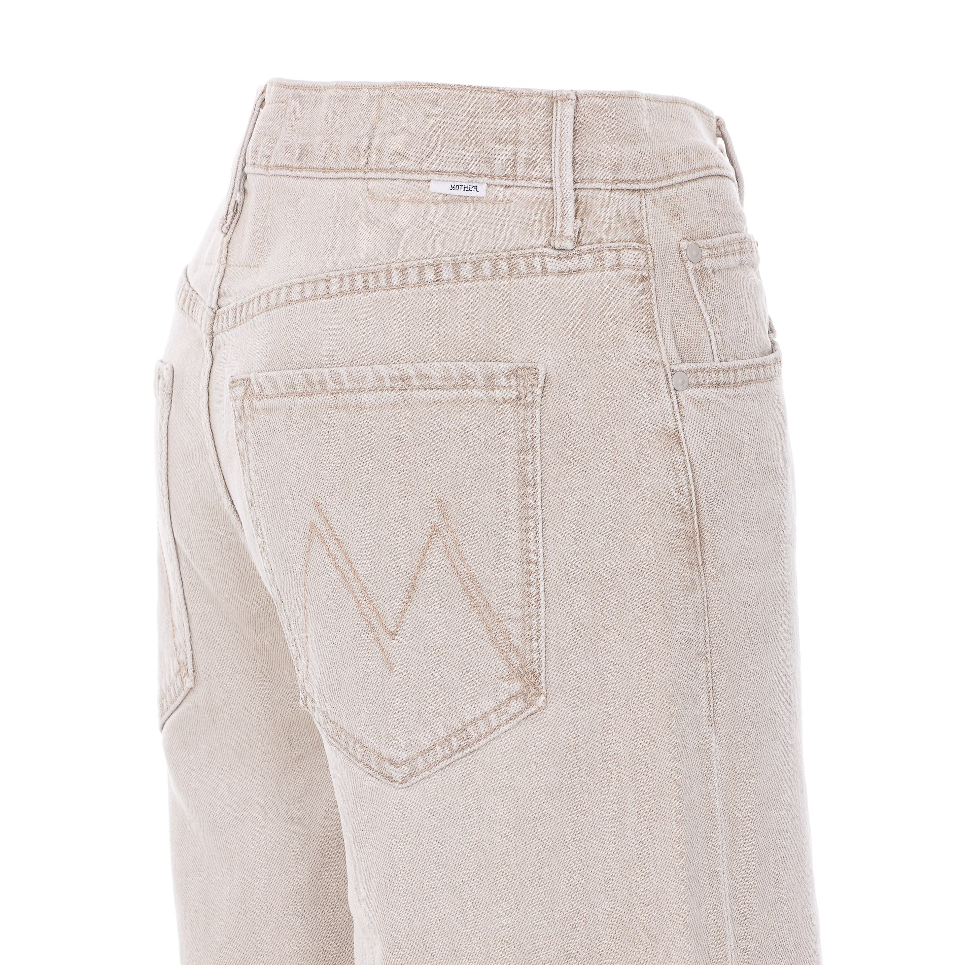 Mother Jeans Beige Cotton