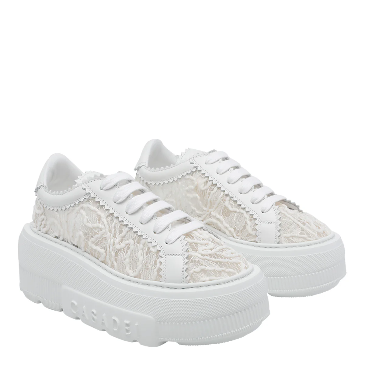 Casadei Sneakers White Fabric/rubber Sole