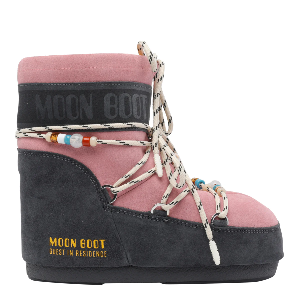MOON BOOT X GUEST IN RESIDENCE Grey Suede Leather/rubber Sole