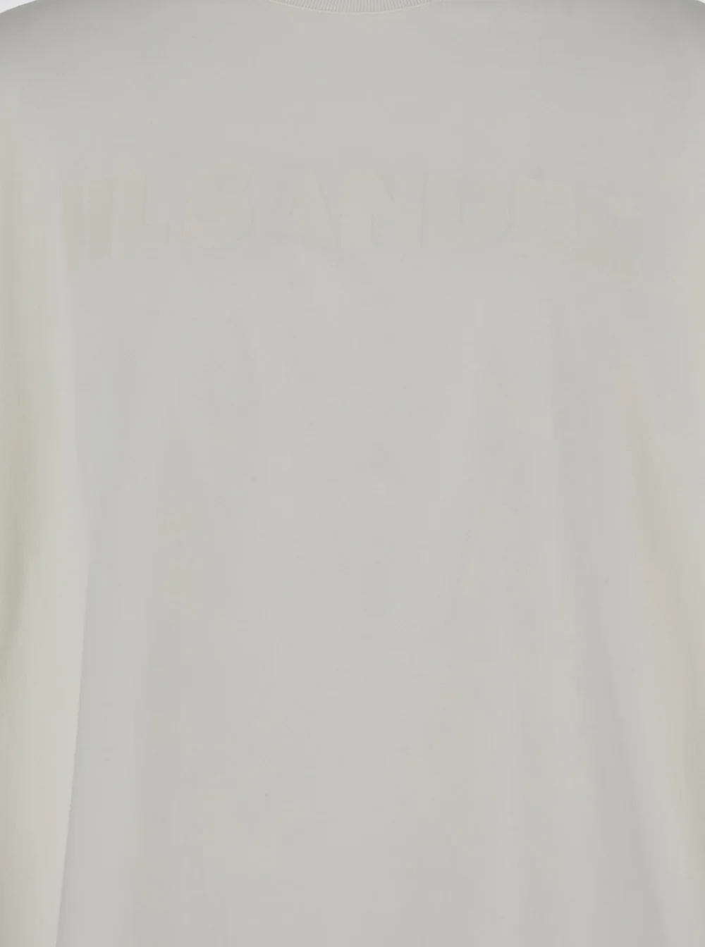 Jil Sander White Crewneck T-Shirt with Front Logo Print in Cotton Man Tshirts And Polo Shirts Jil Sander White Crewneck T-Shirt with Front Logo Print in Cotton Man Tshirts And Polo Shirts