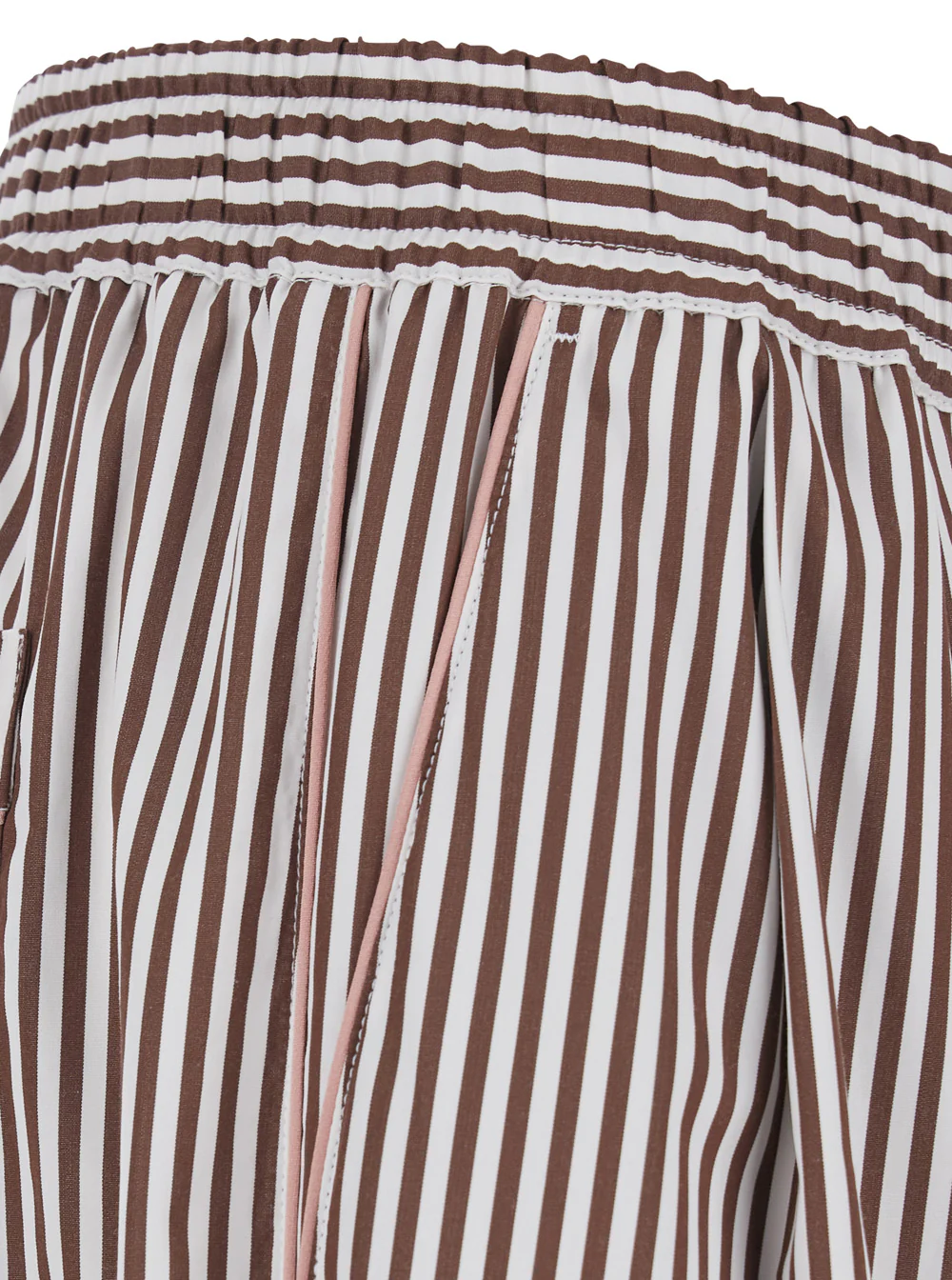 Dolce & Gabbana Brown Mens Striped Pants In Tech Fabric Trousers