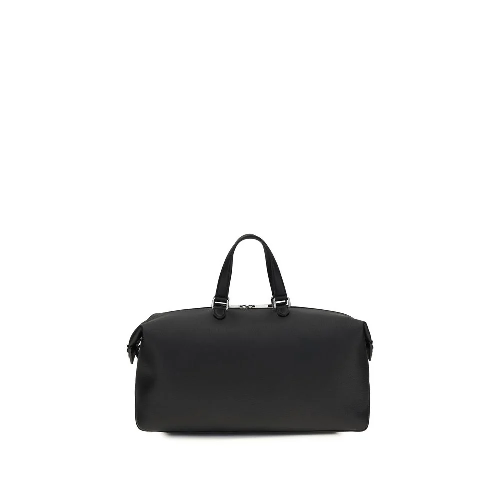 Fendi Black Calf Leather Bos Taurus Luggage And Travel Bag