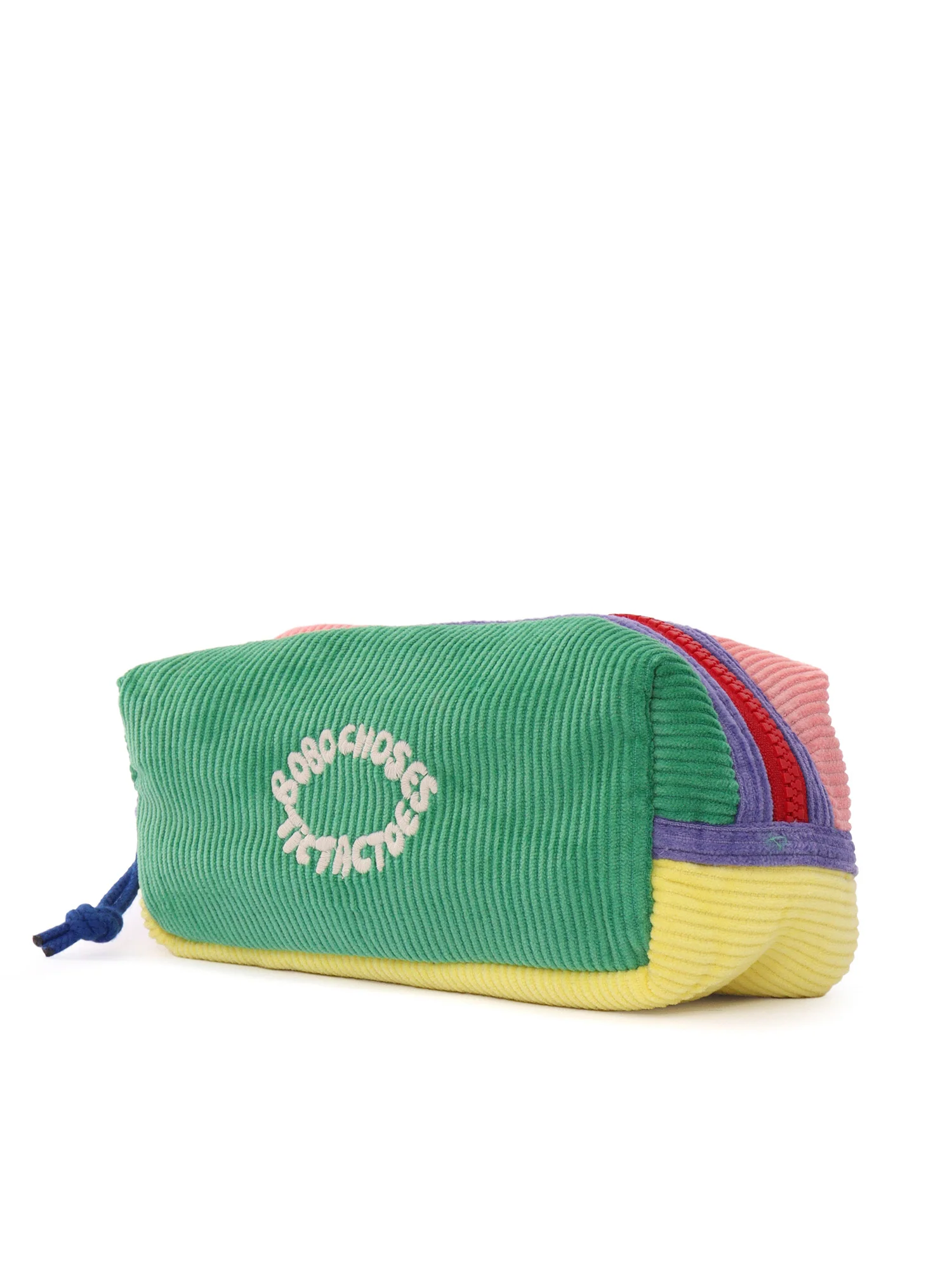 Bobo Choses Tic Tac Toe Block Corduroy Pencil Case Green Recycled Polyester Astuccio