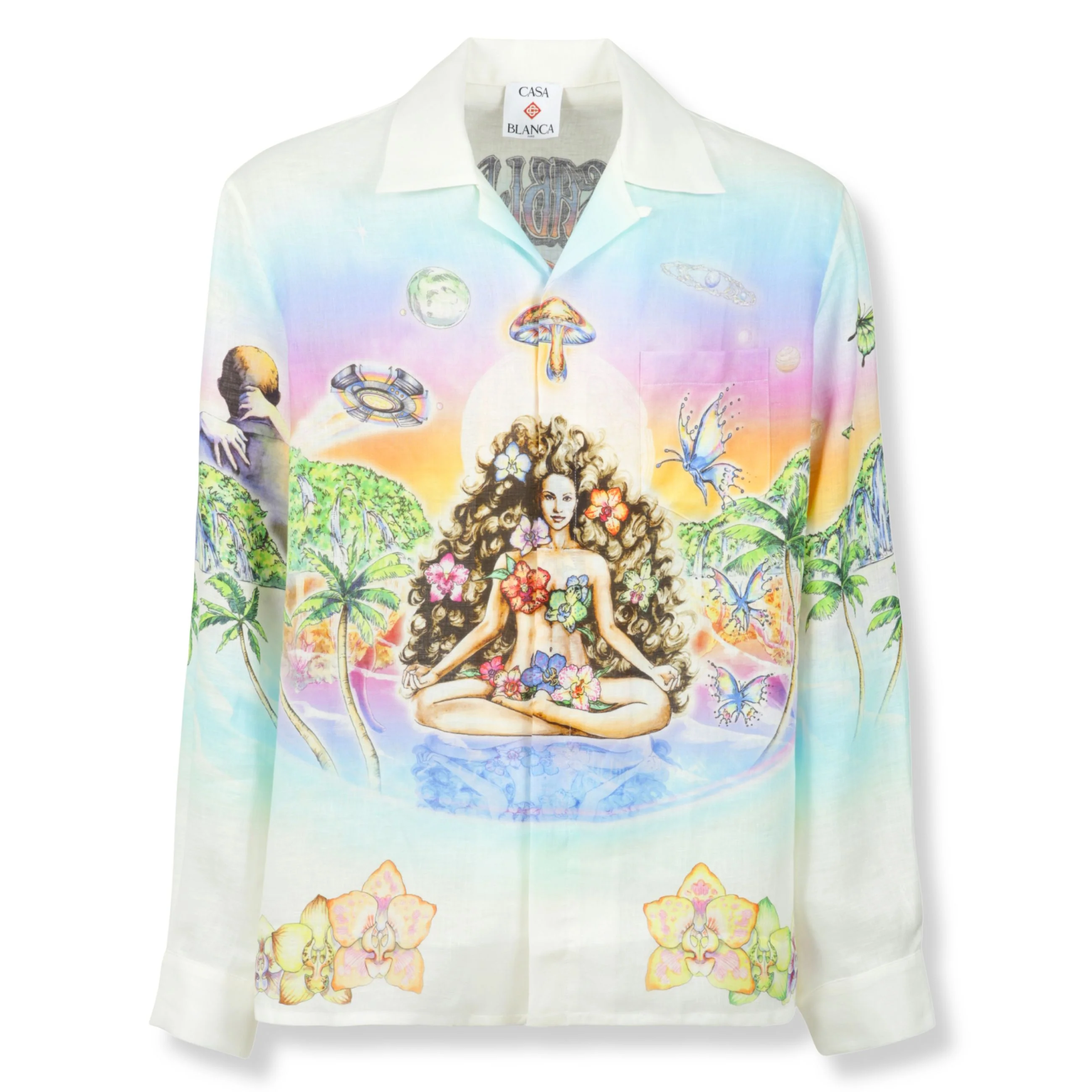 Casablanca Inner Sense Innocence Long Sleeve Shirt Linen Camicia