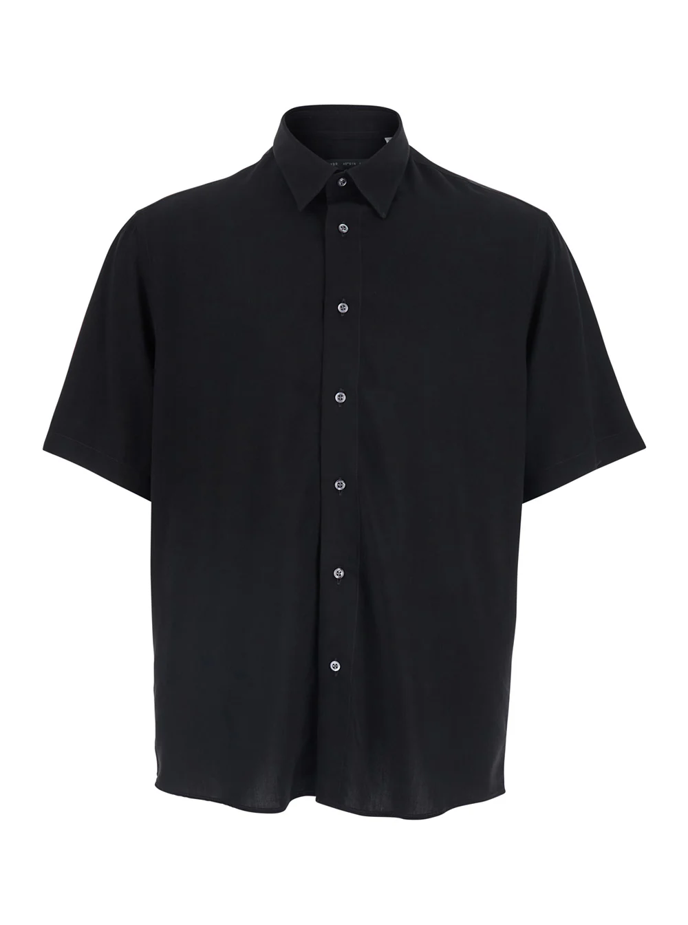 Low Brand FLUID VISCOSE - Shirt with Collar and Long Sleeves Women Black Blouses