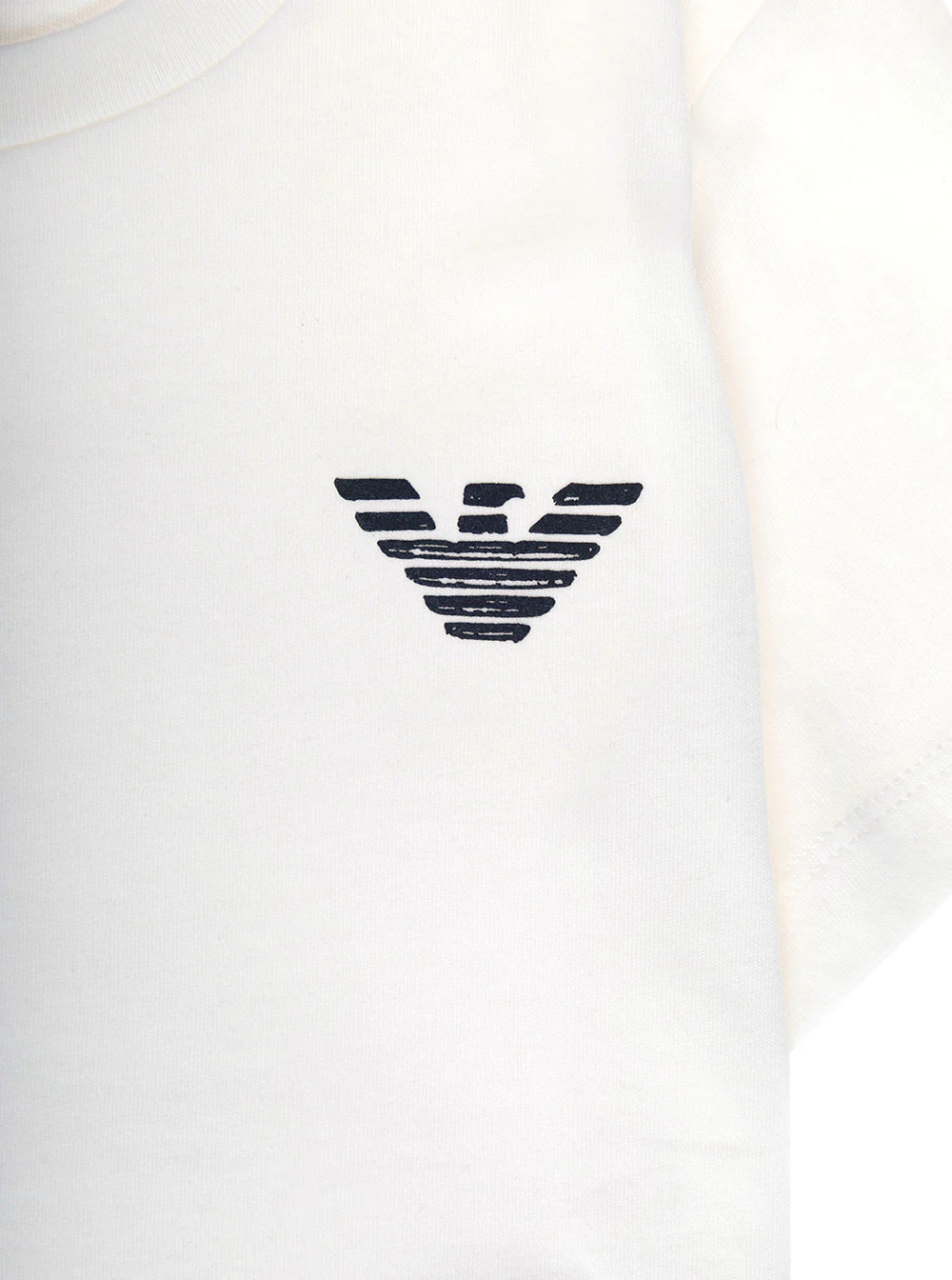 Emporio Armani Kids Emporio Armani Boy Cotton White T-Shirt With Print Tshirts And Polo Shirts