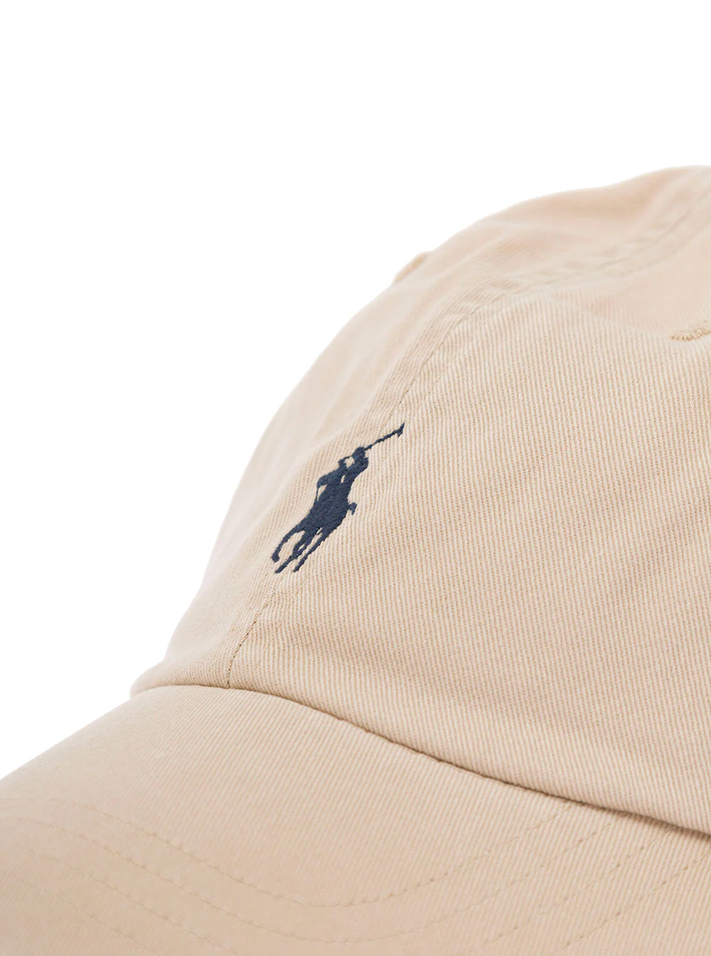 Polo Ralph Lauren Beige Baseball Cap With Embroidered Pony Logo On The Front Cotton For Men Hats And Gloves
