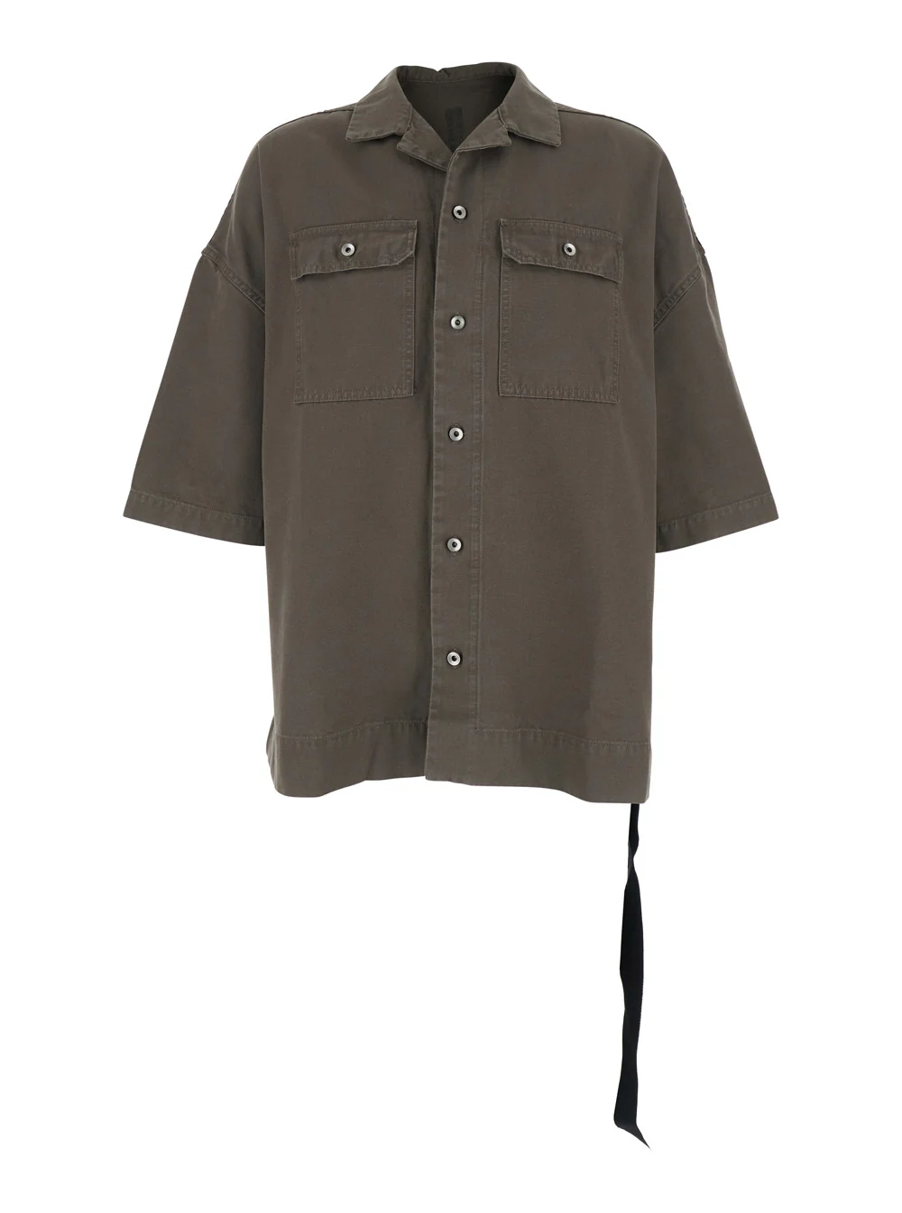 Drkshdw Mens Magnum Tommy Short Sleeve Button-Up Shirt in Grey Cotton And Blouses