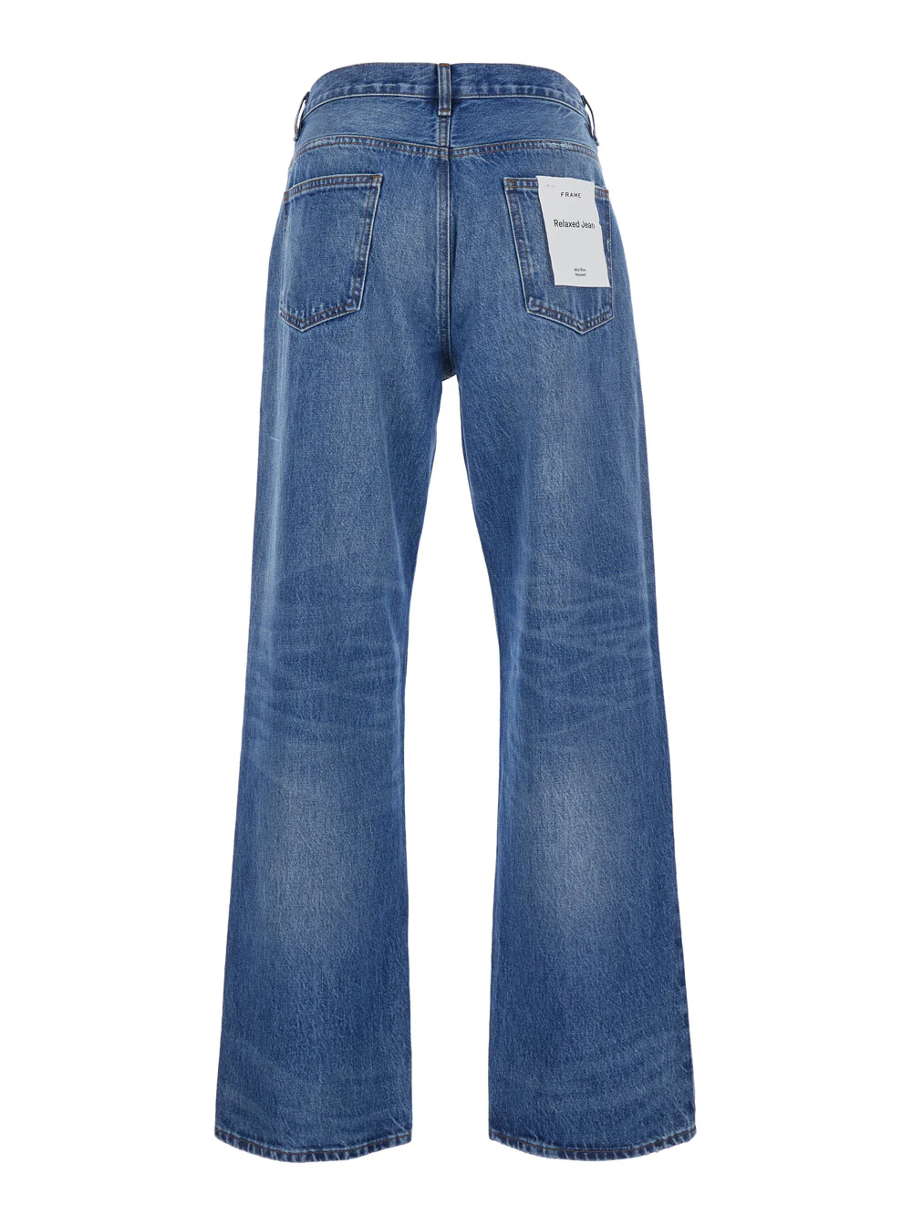 Frame Relaxed Jean With High Waist And Pockets Blue For Women Blu Frame Relaxed Jean With High Waist And Pockets Blue For Women Blu