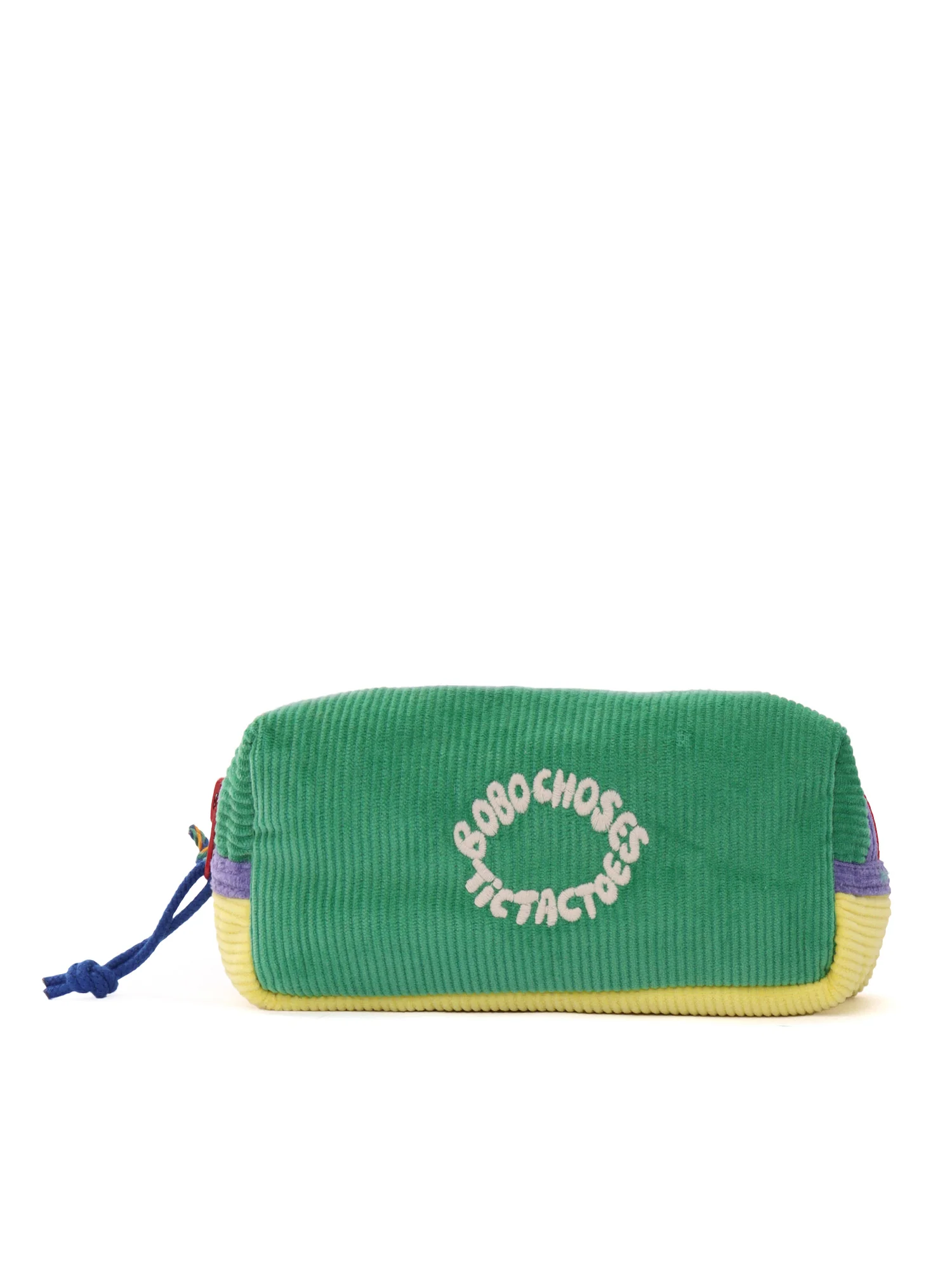 Bobo Choses Tic Tac Toe Block Corduroy Pencil Case Green Recycled Polyester Astuccio