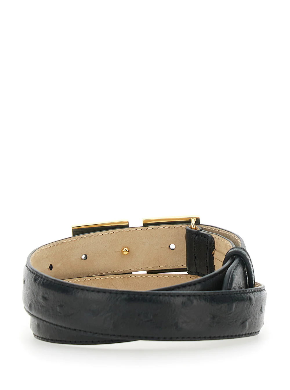 Elisabetta Franchi Black Belt Ct25s62e2110 With Leather Logo Detail