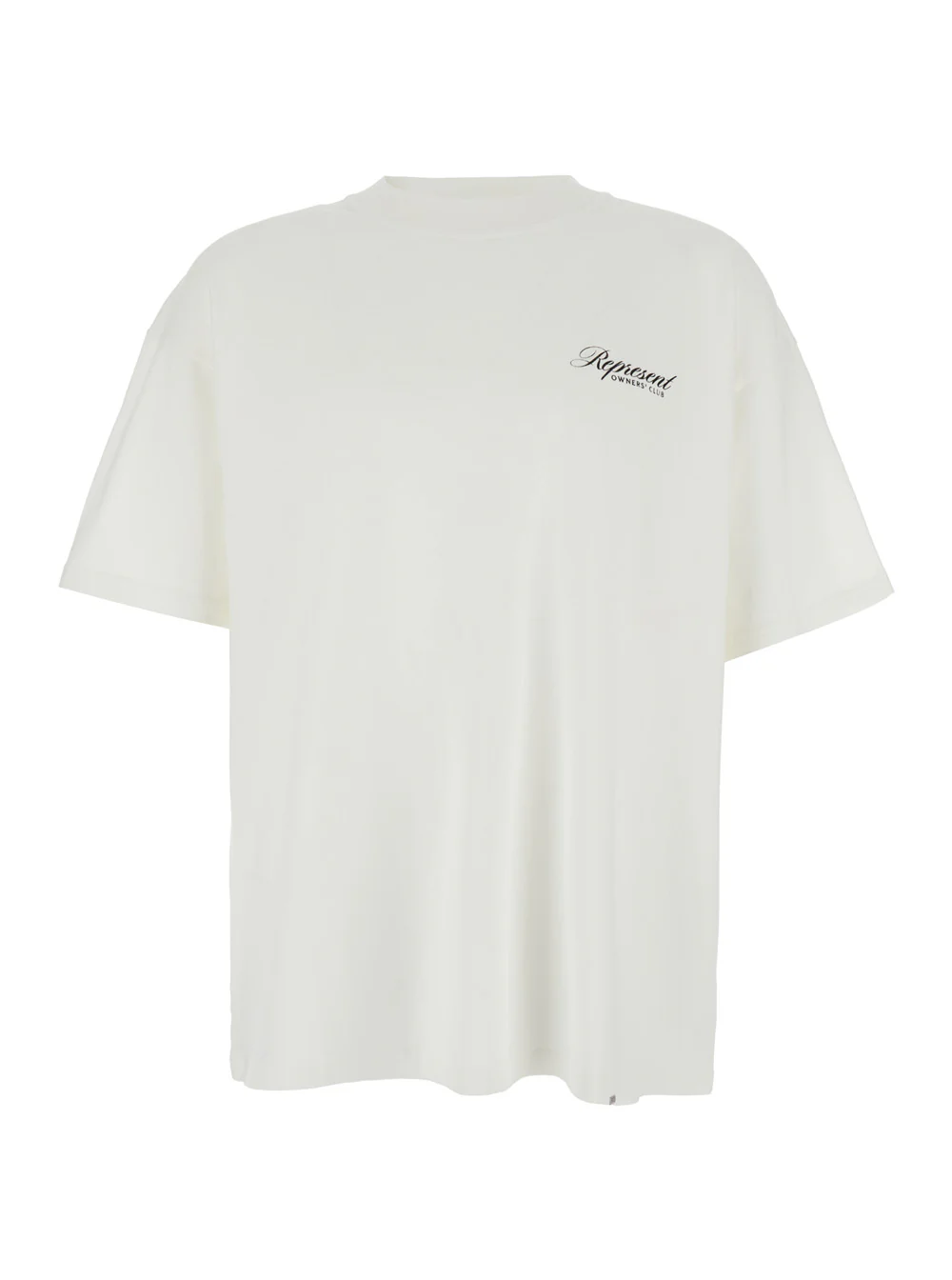 Represent T-Shirt Owners Club Crew Neck with Front and Back Print in White Cotton for Men Tshirts Polo Shirts