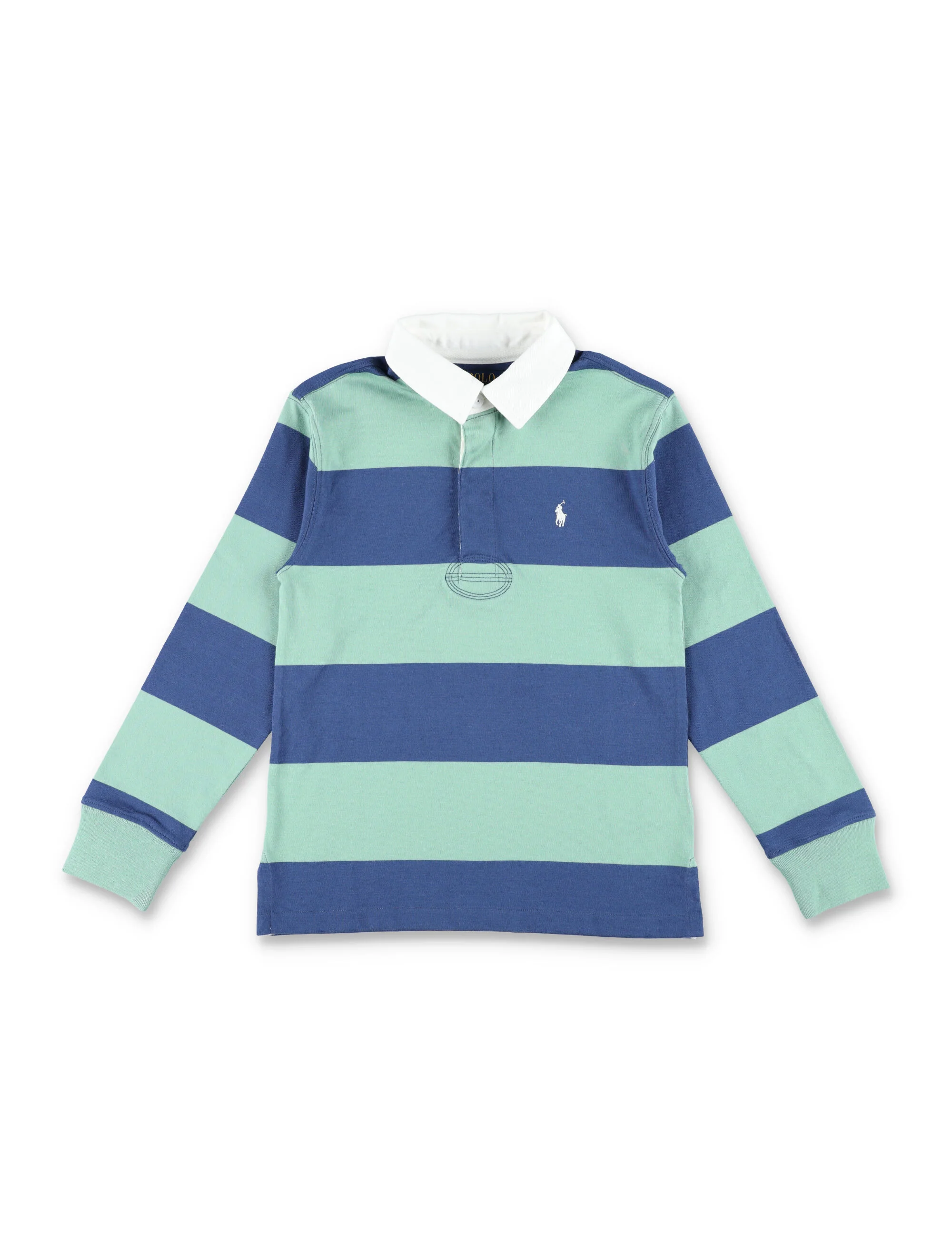 Polo Ralph Lauren Iconic Cotton Kids Rugby Shirt Green/navy T-shirt