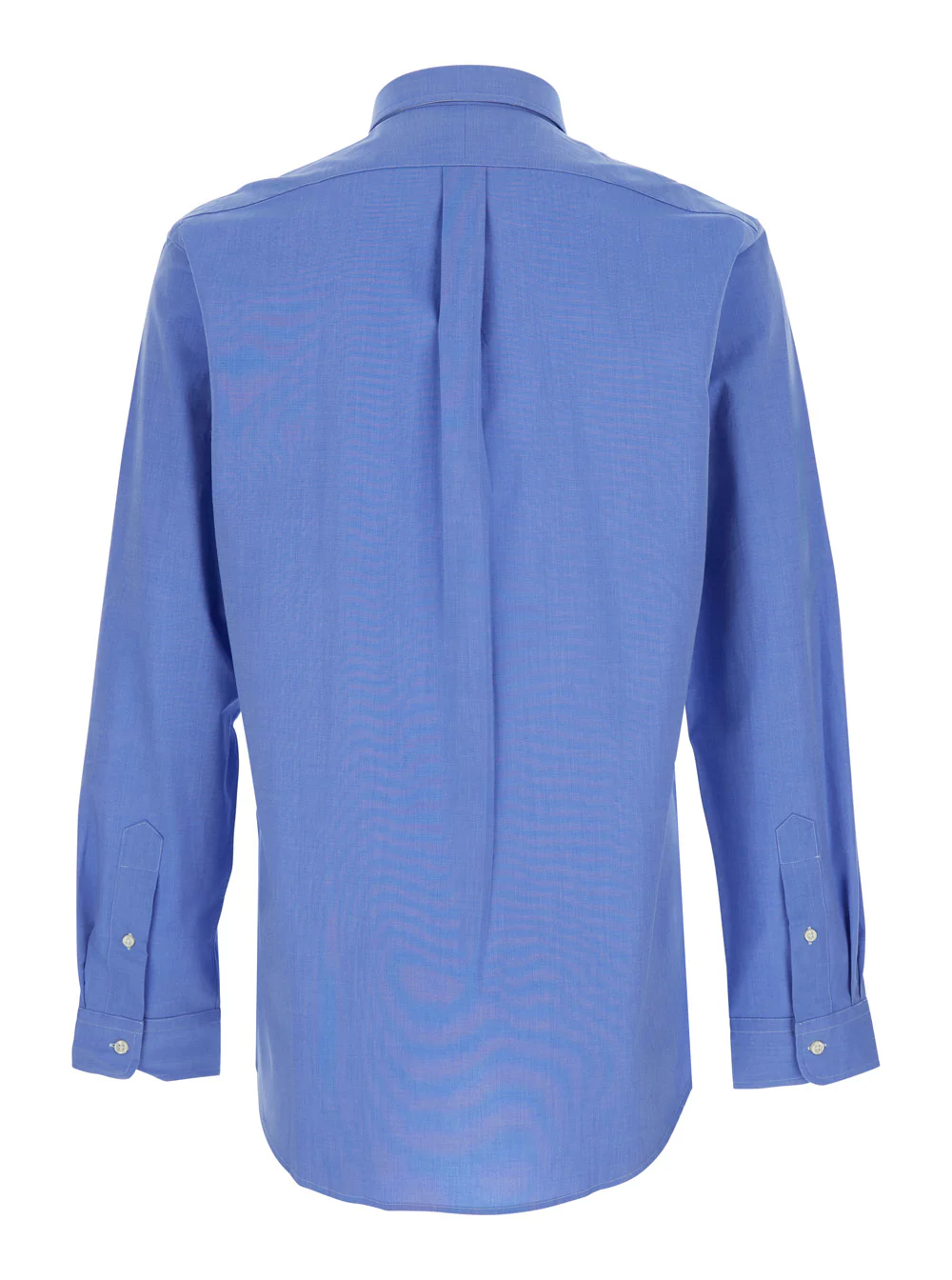 Polo Ralph Lauren Slim Fit Light Blue Shirt With Button-Down Collar And Pony Embroidery On The Front Stretch Cotton For Men Blouses