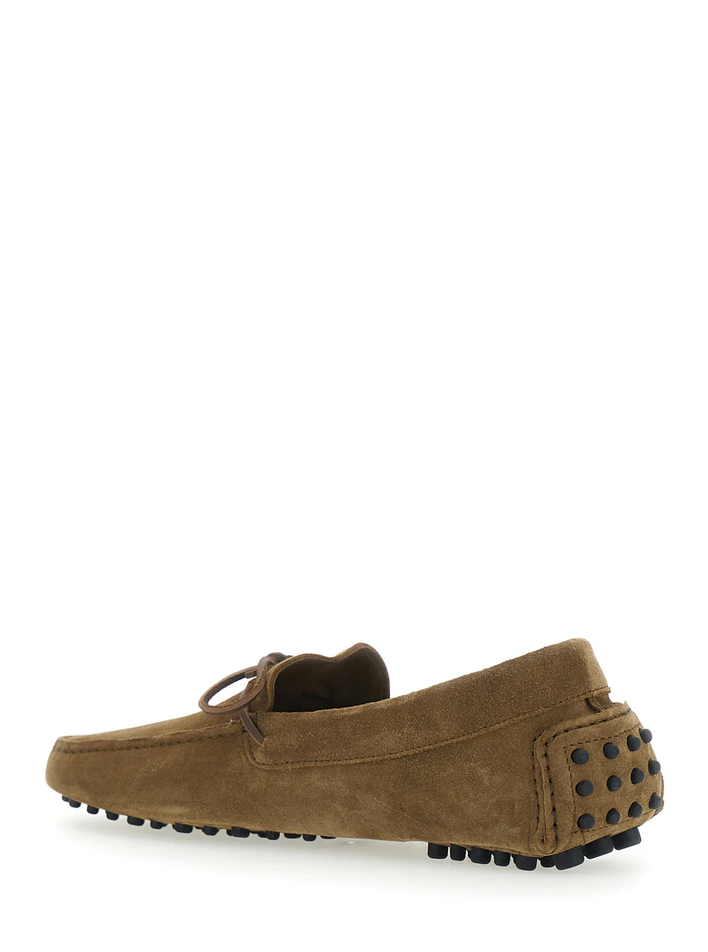 Tom Ford Driver Brown Loafers with Rounded Toe and Bow Detail in Suede for Men Calf