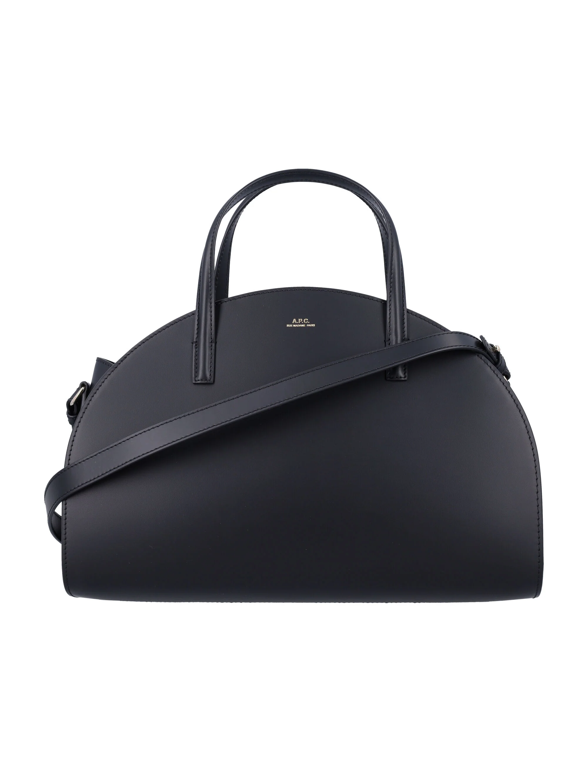 A.P.C. Tote Demi Lune Black Cow Leather