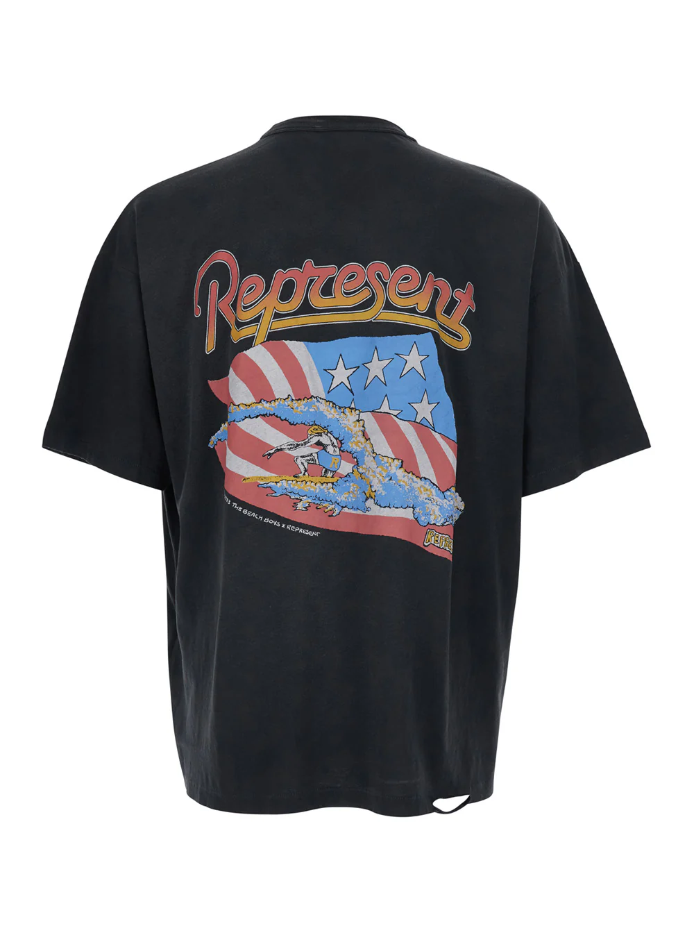Represent T-Shirt Beach Boys Americas Band With Crew Neck And Short Sleeves Black Cotton Unisex Tshirts Polo Shirts