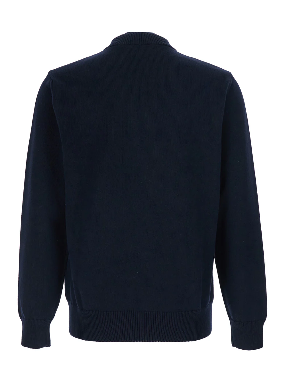 Emporio Armani Sweater With Half Zip Closure On The Front And Logo Embroidery Blue Cotton For Men Blu Jersey