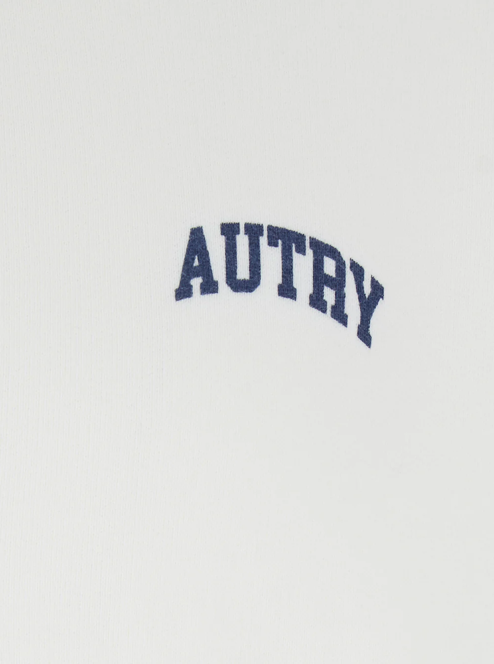 Autry White Polo Collar Sweatshirt with Logo on Front in Cotton Man Sweatshirts