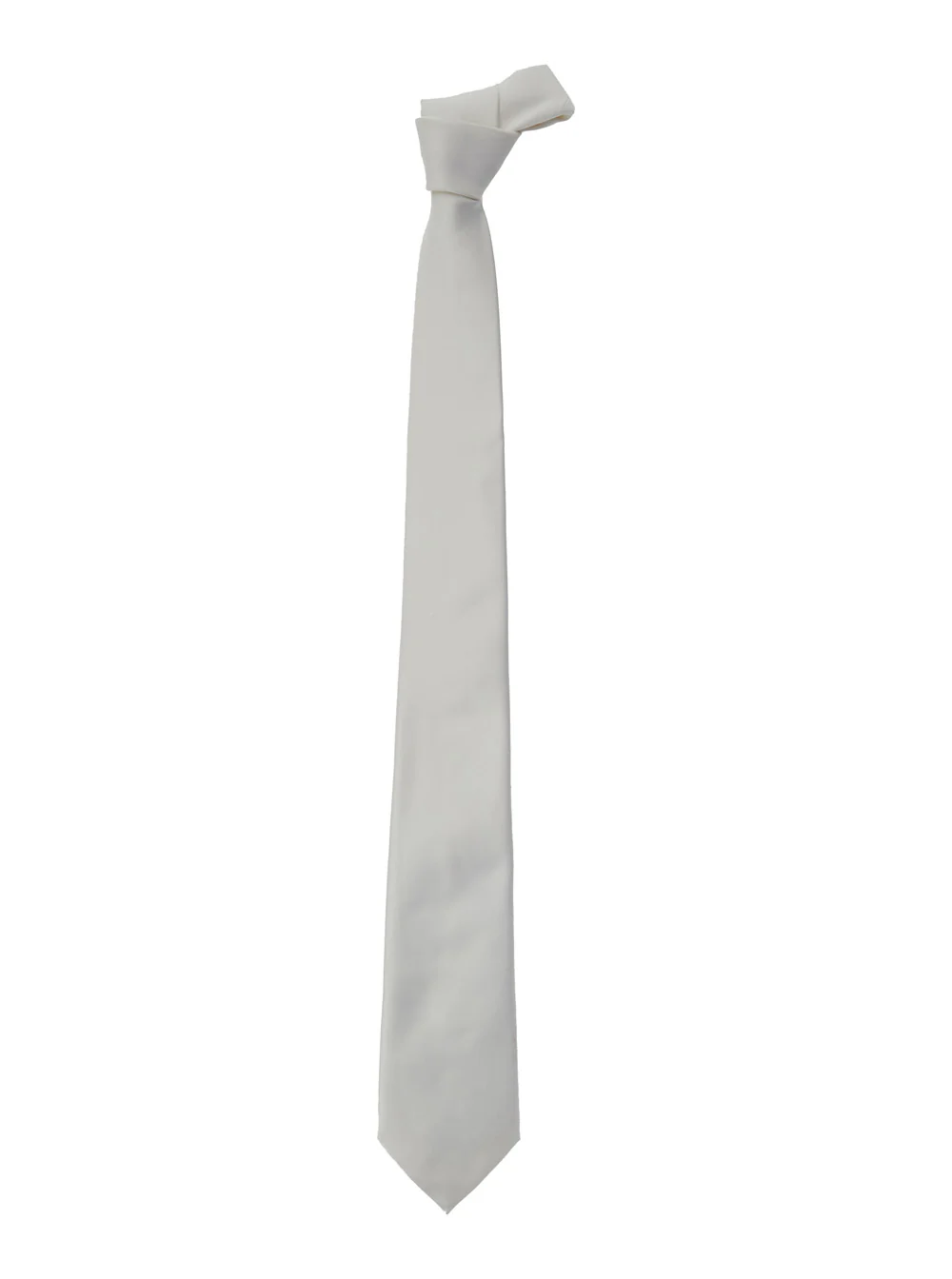 Emporio Armani White Silk Tie with Rear Closure Man Papillon And Ties