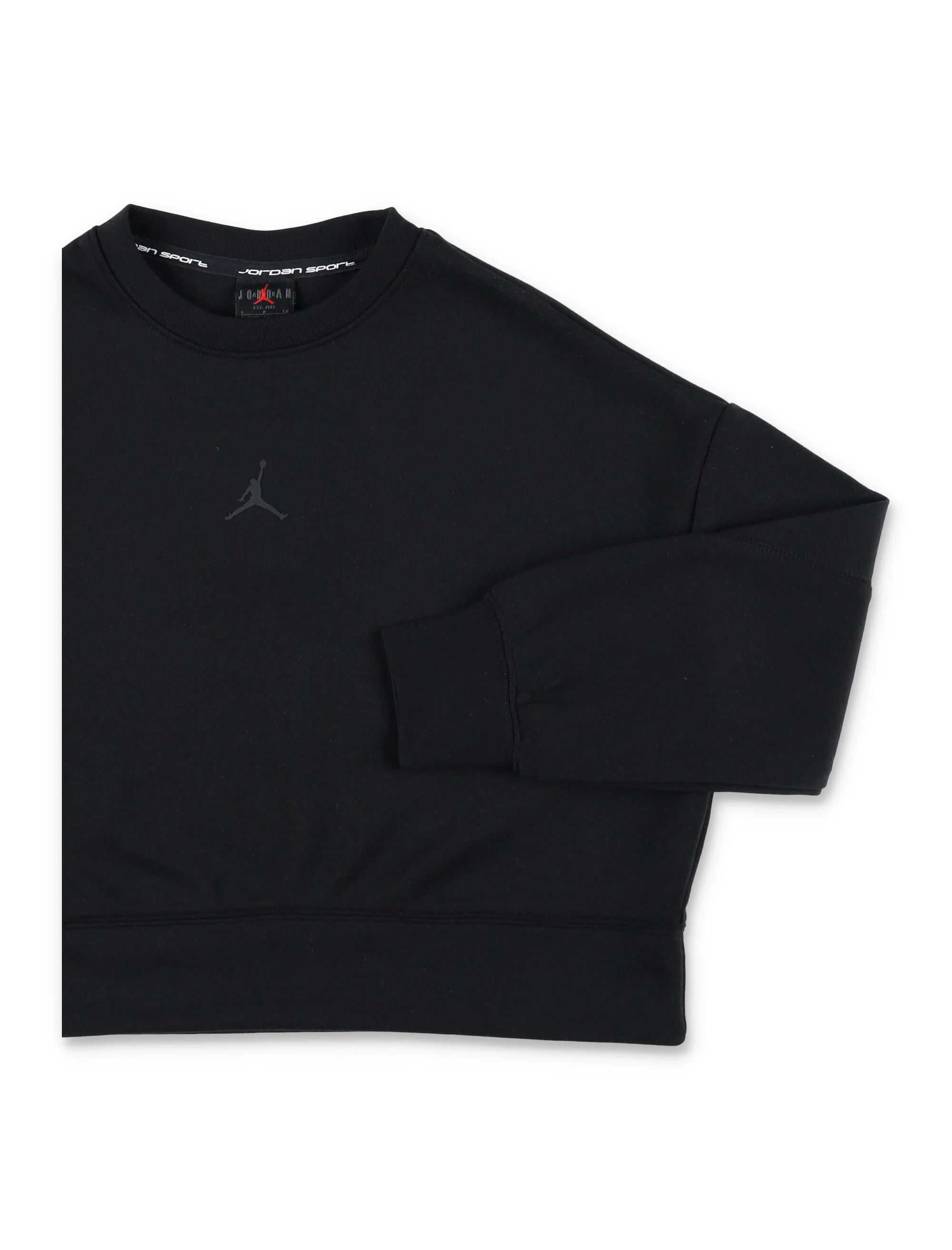 Nike Jordan Cropped Fleece Sweatshirt For Kids Black Polyester