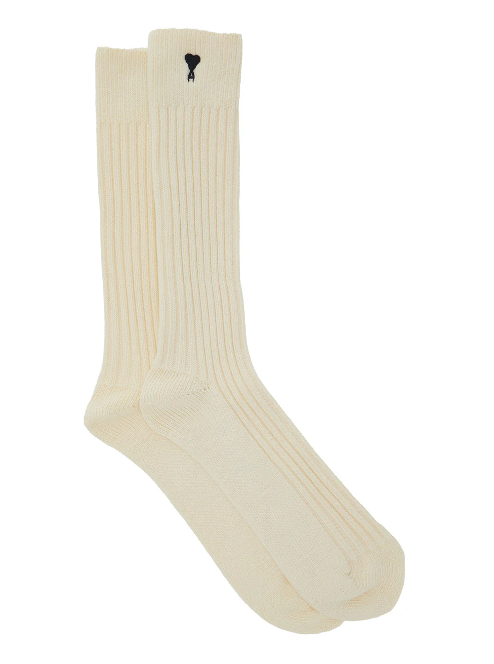 AMI Paris Set of Three Multicolor Socks with ADC Embroidery and Ribbed Knit in Cotton Blend Man Polyamide Elastane Underwear