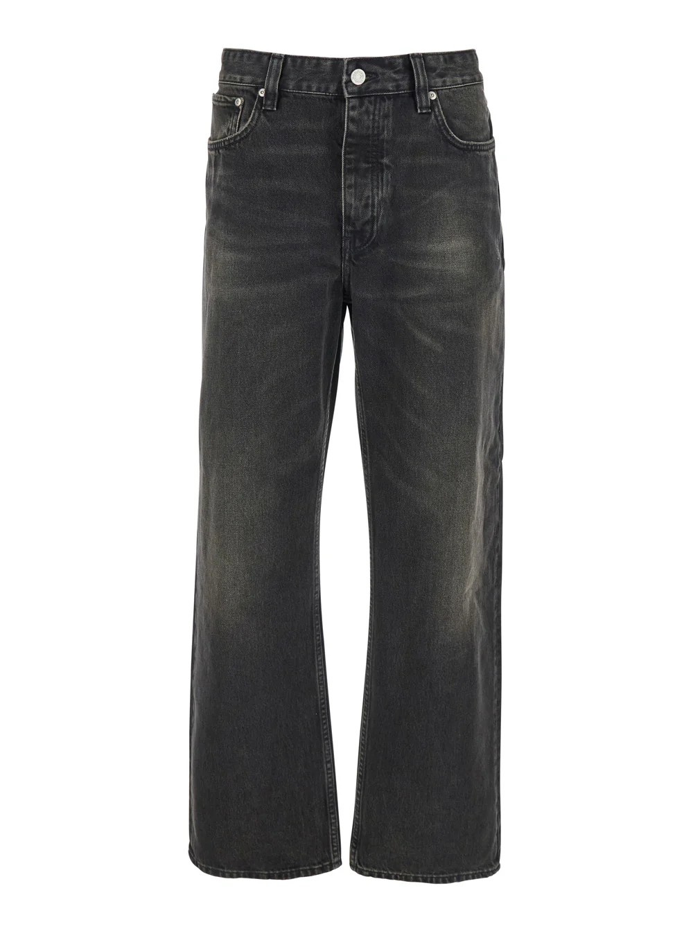 Won Hundred Black Jeans with Belt Loops in Denim Man Organic Cotton