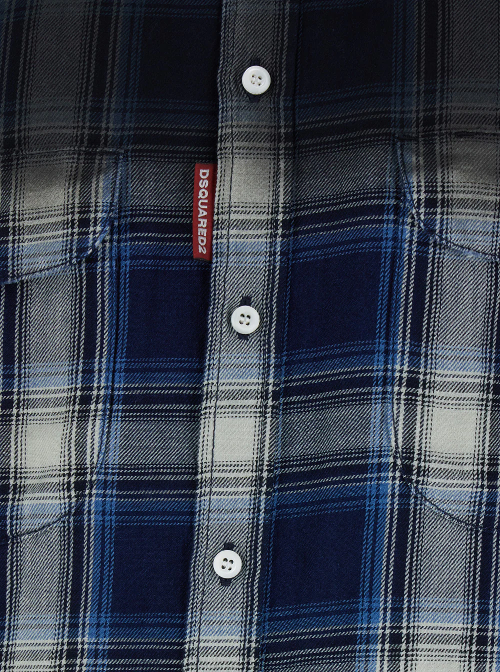 Dsquared2 Shirt S74DM0993D35206001F Multicolor with Faded Effect in Cotton Men And Blouses