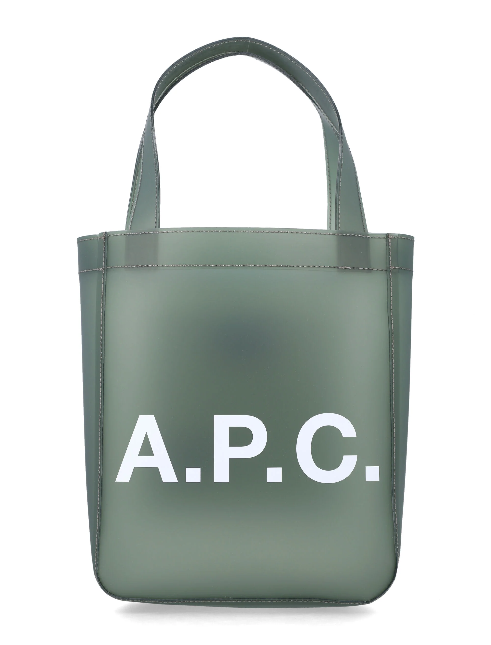 A.P.C. Lou matte PVC tote bag Khaki Thermoplastic Polyurethane