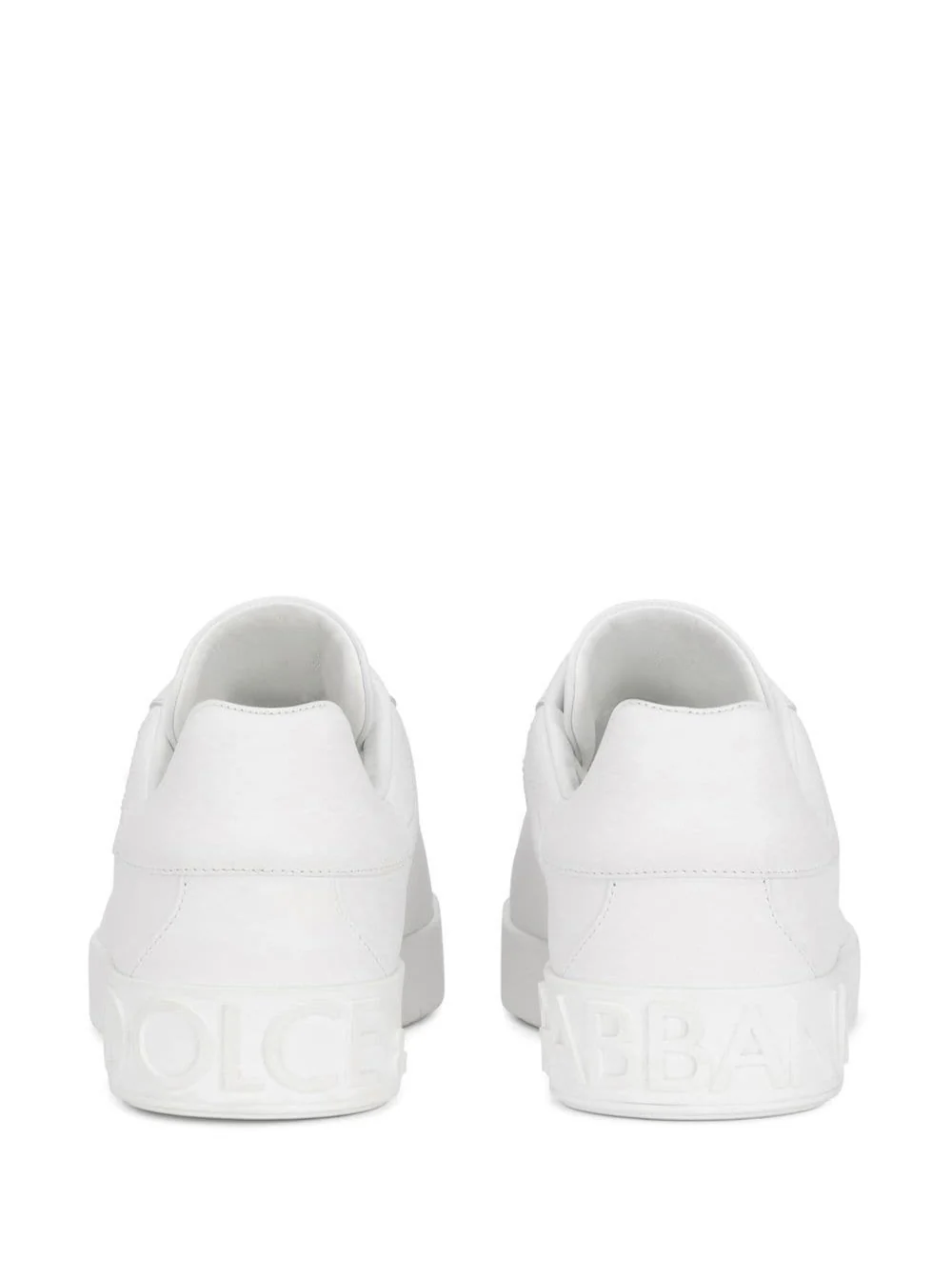 Dolce & Gabbana Portofino New White Low Top Sneakers with Contrasting Logo in Leather for Men Polyester Lamb Sheep Rubber