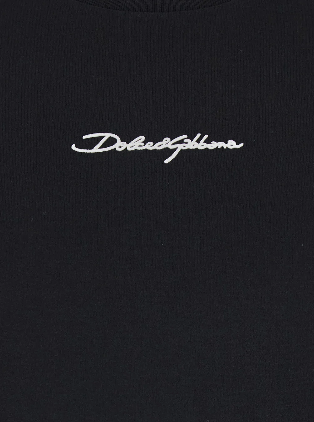 Dolce & Gabbana T-shirt G8RN8ZG7P0CN0000 Black with Logo on the Front in Cotton for Men Tshirts And Polo Shirts
