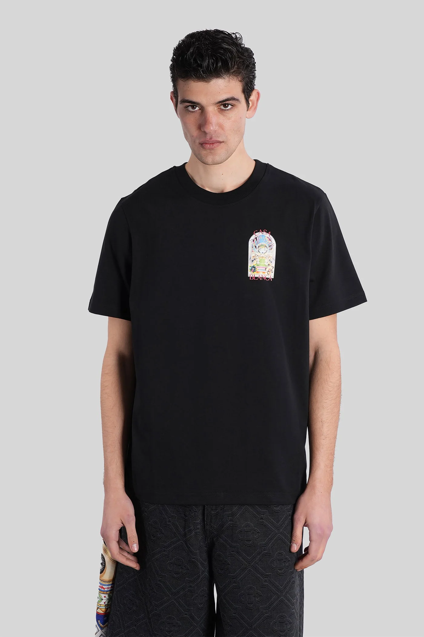Casablanca T-Shirt in black cotton Abbigliamento