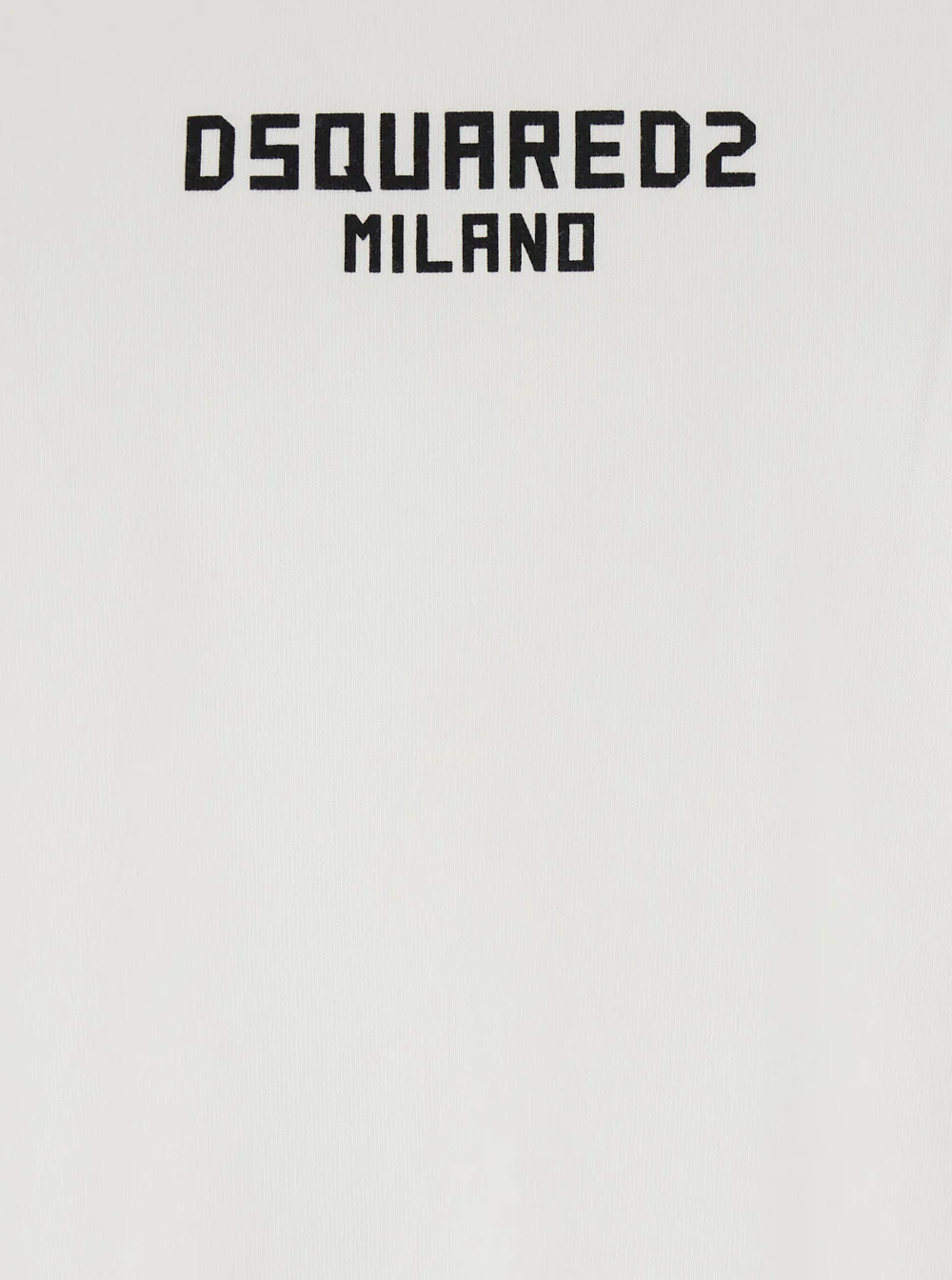 T-shirt DSQUARED2 with Logo Print on the Front in White Cotton for Men Tshirts And Polo Shirts
