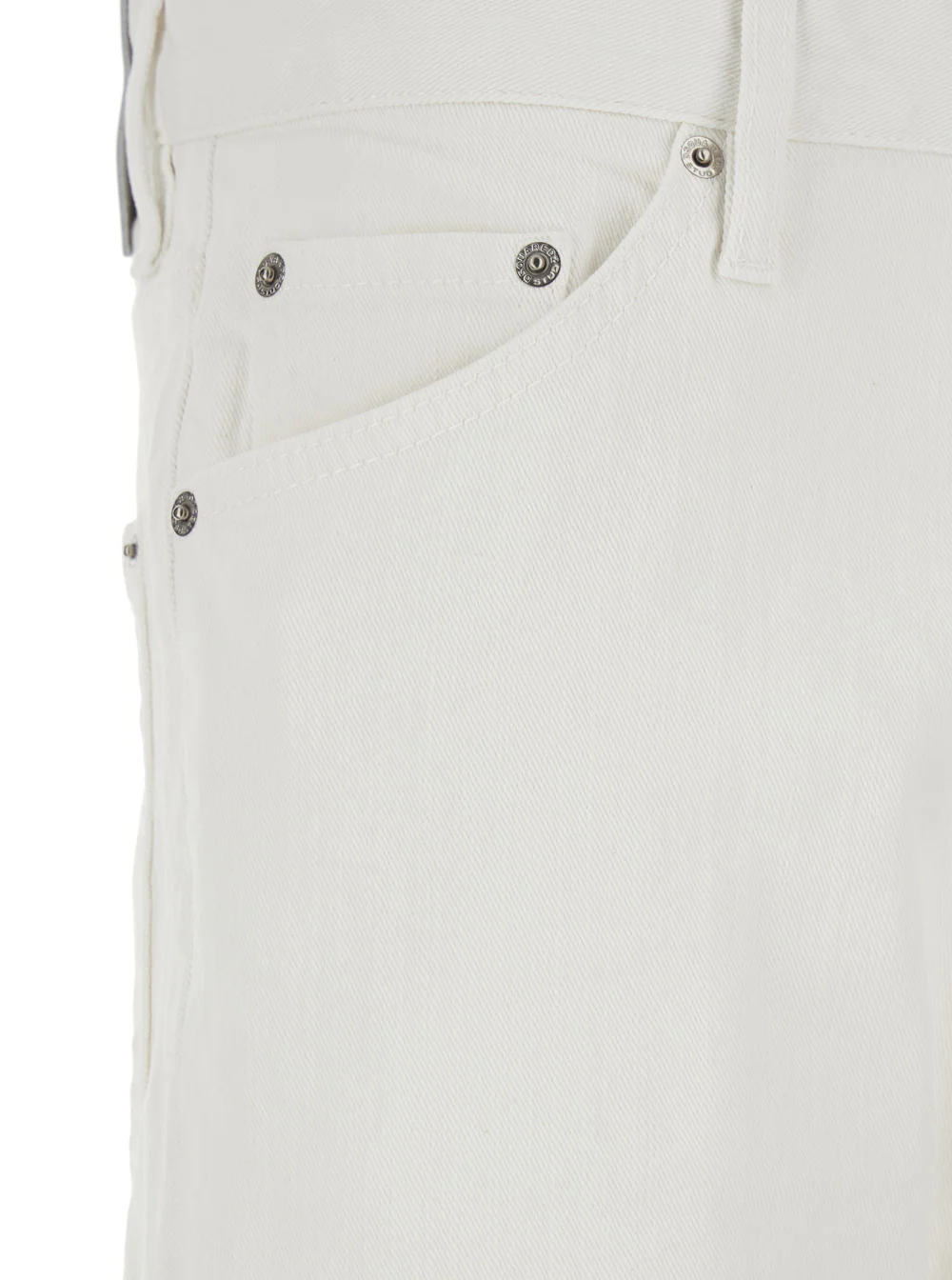 Dsquared2 Five-pocket jeans with logo patch on the back in white cotton for men Elastane