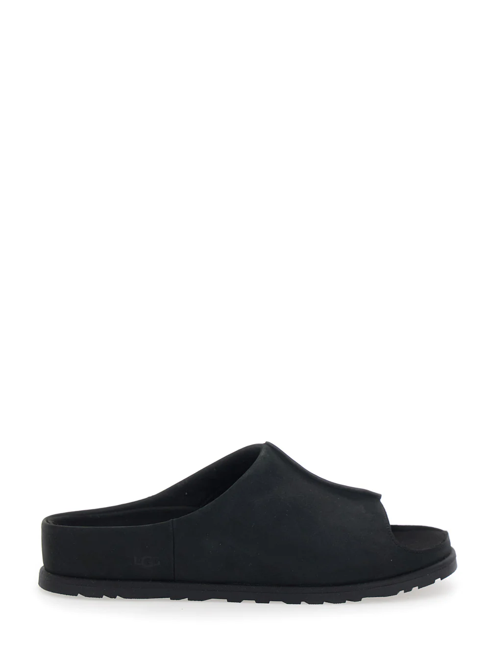 UGG M OTZO SLIDE Black Sandals with Leather Details for Women Flat Shoes